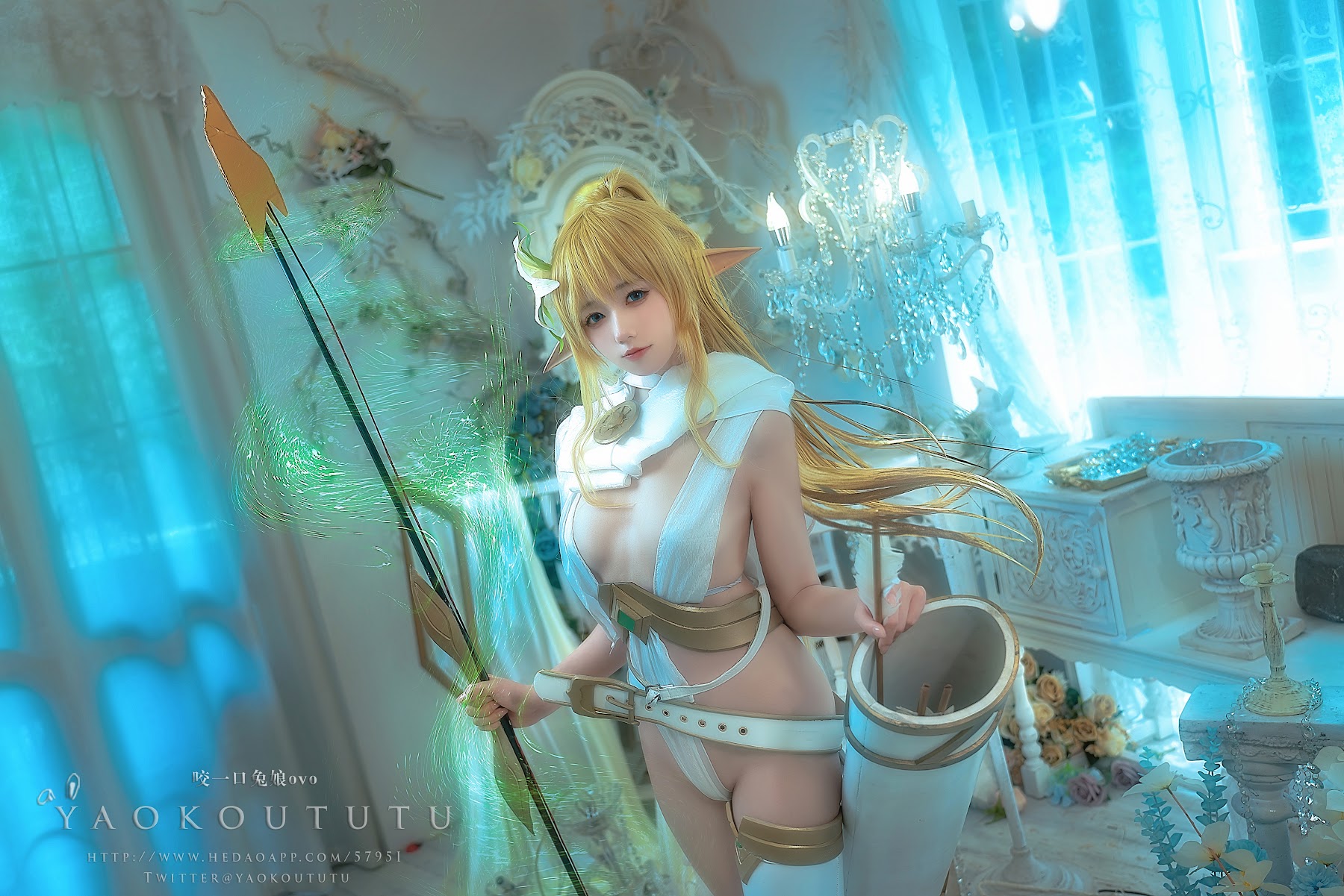 Coser@黏黏团子兔 – 六月订阅『精灵 弓箭手』广寒宫 - P44