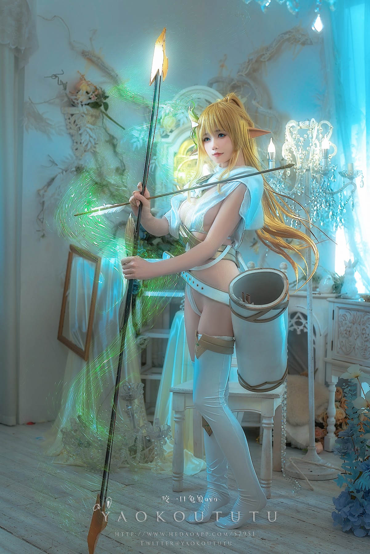 Coser@黏黏团子兔 – 六月订阅『精灵 弓箭手』广寒宫 - P46