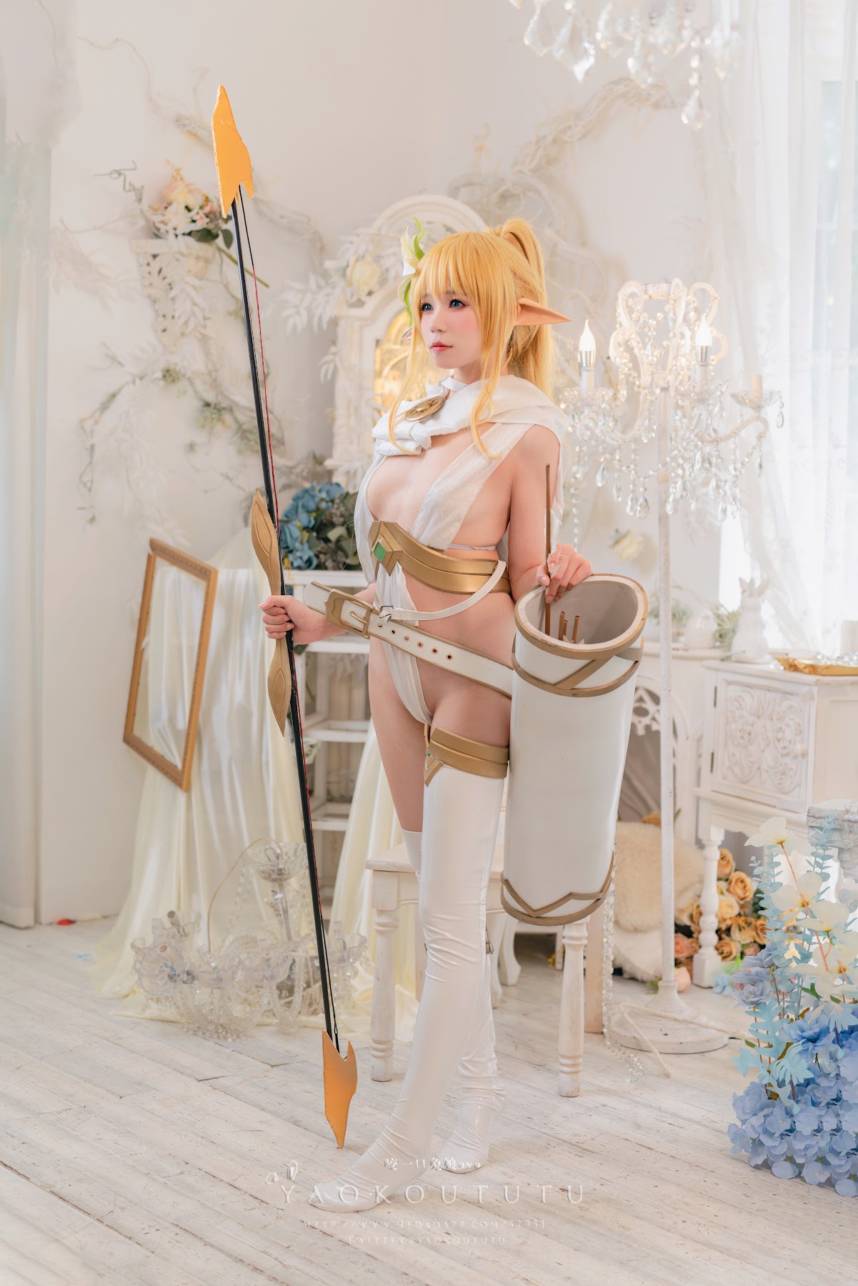 Coser@黏黏团子兔 – 六月订阅『精灵 弓箭手』广寒宫 - P48