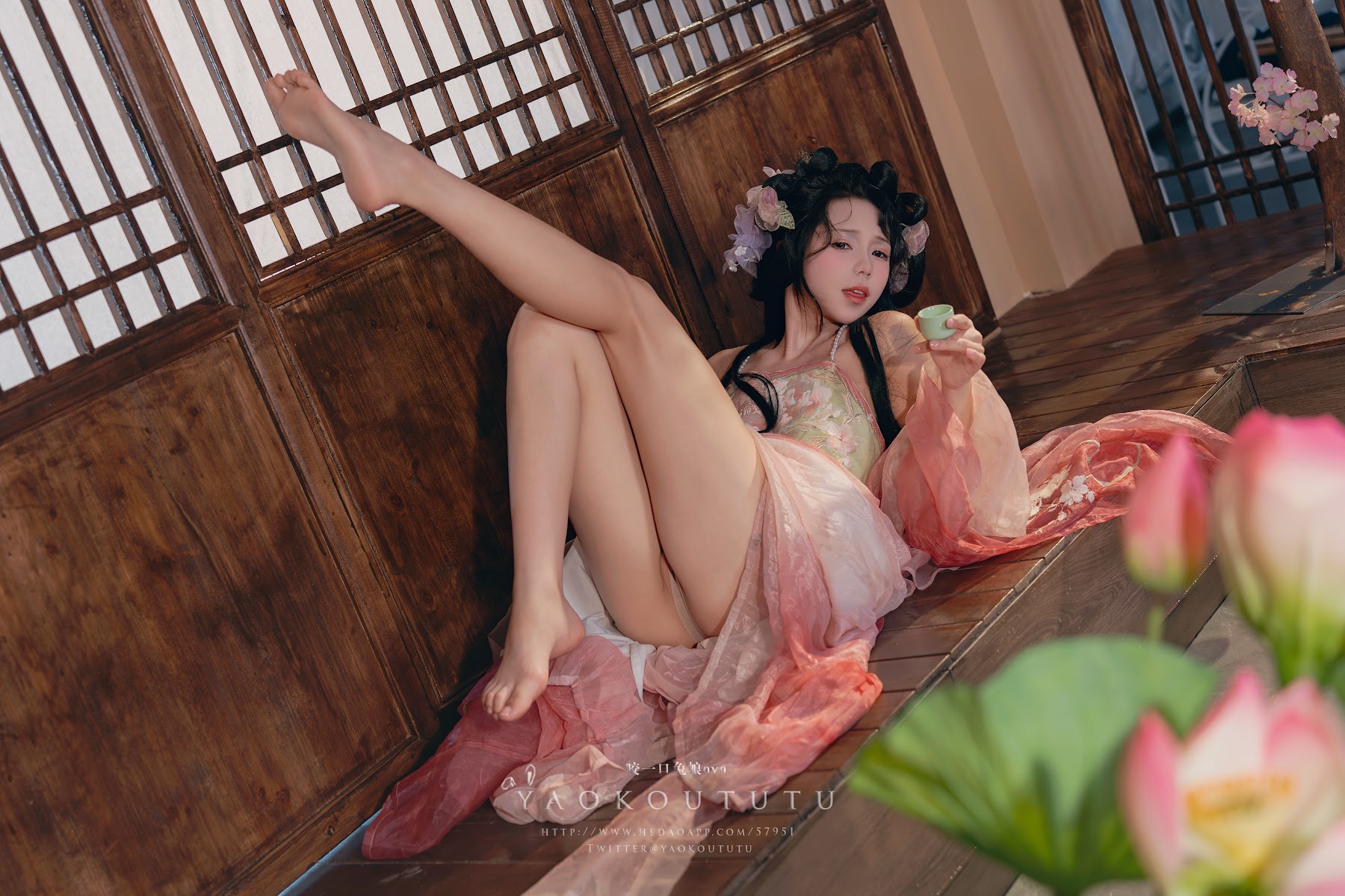 Coser@黏黏团子兔 – 八月订阅『醉倒荷塘边』& 游园惊梦 - P48