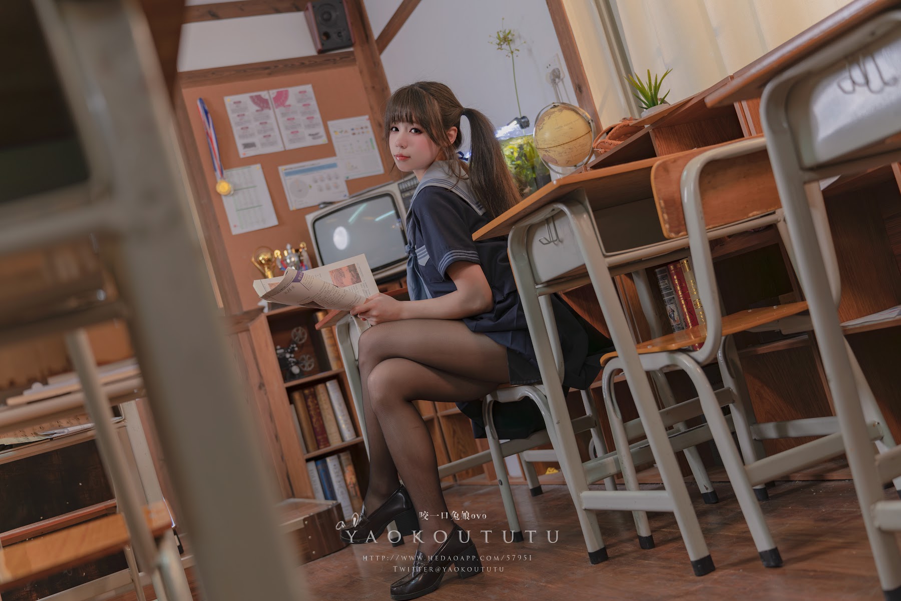 Coser@黏黏团子兔 – 六月订阅『学生会长竞选中』脸红的思春期 - P53