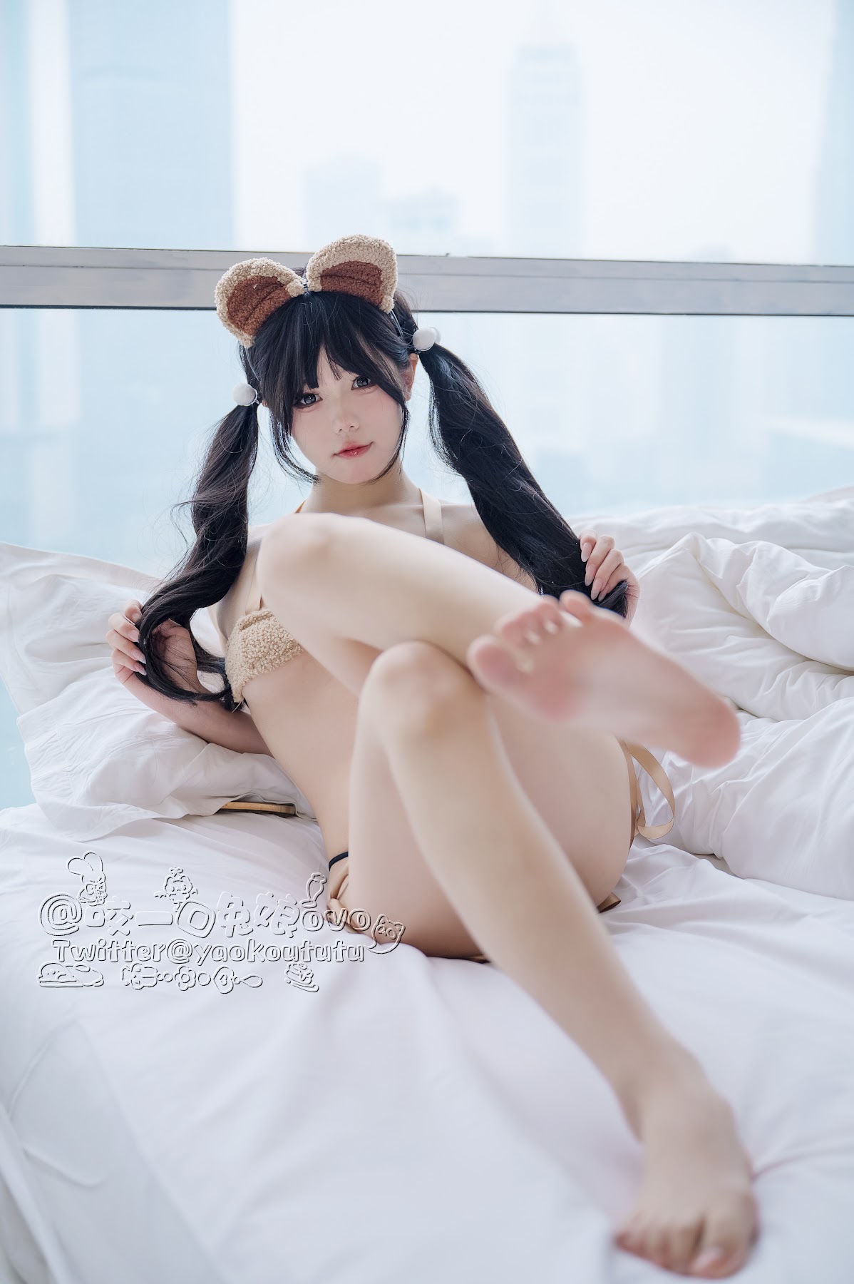 Coser@黏黏团子兔 – 小熊睡衣 - P19