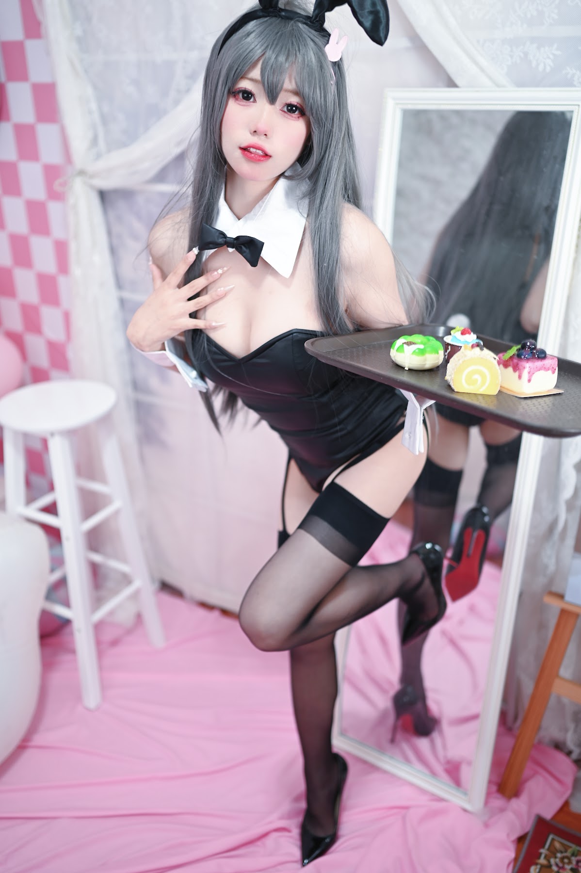 Coser@黏黏团子兔 – 樱岛麻衣兔女郎 - P3