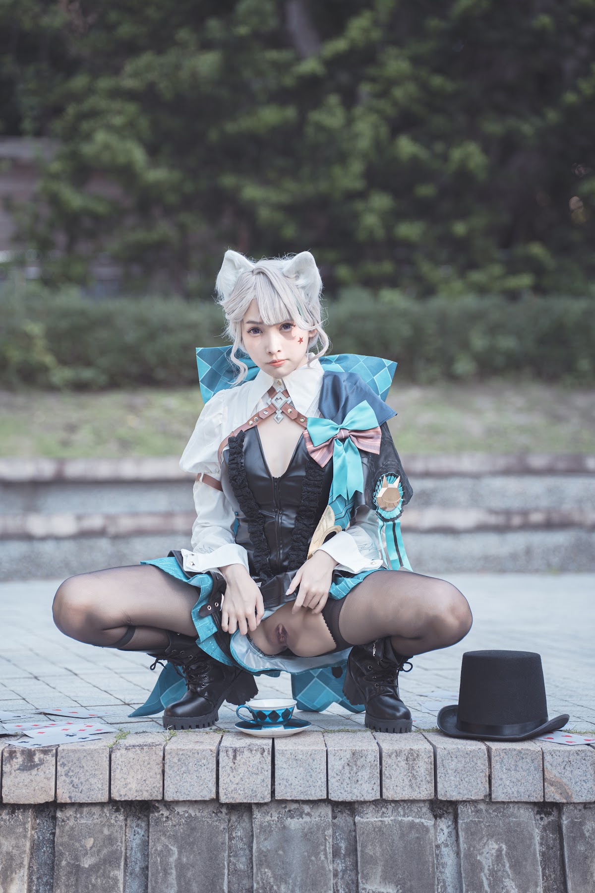 Coser@慕慕Momo – 原神 Genshin 琳妮特的色情魔術 室外 - P11