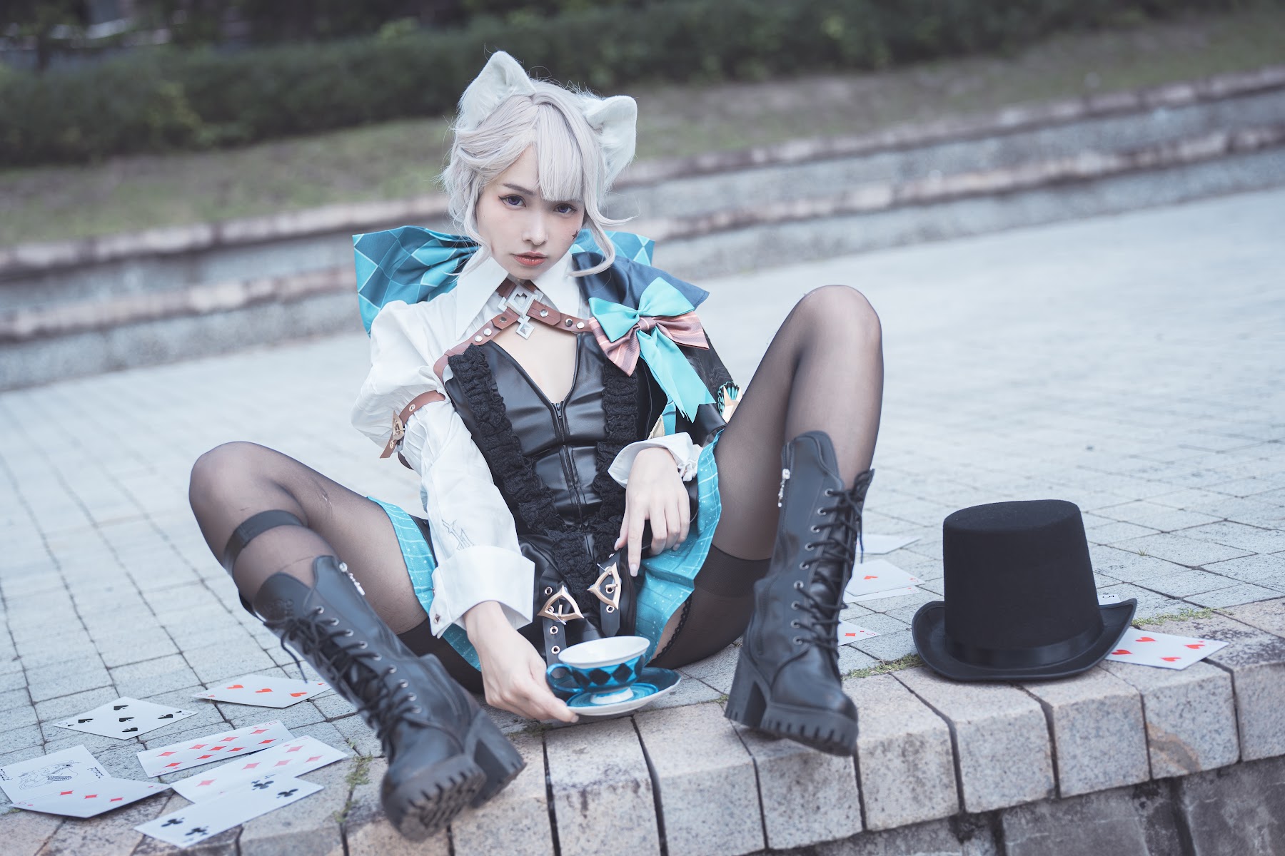 Coser@慕慕Momo – 原神 Genshin 琳妮特的色情魔術 室外 - P13