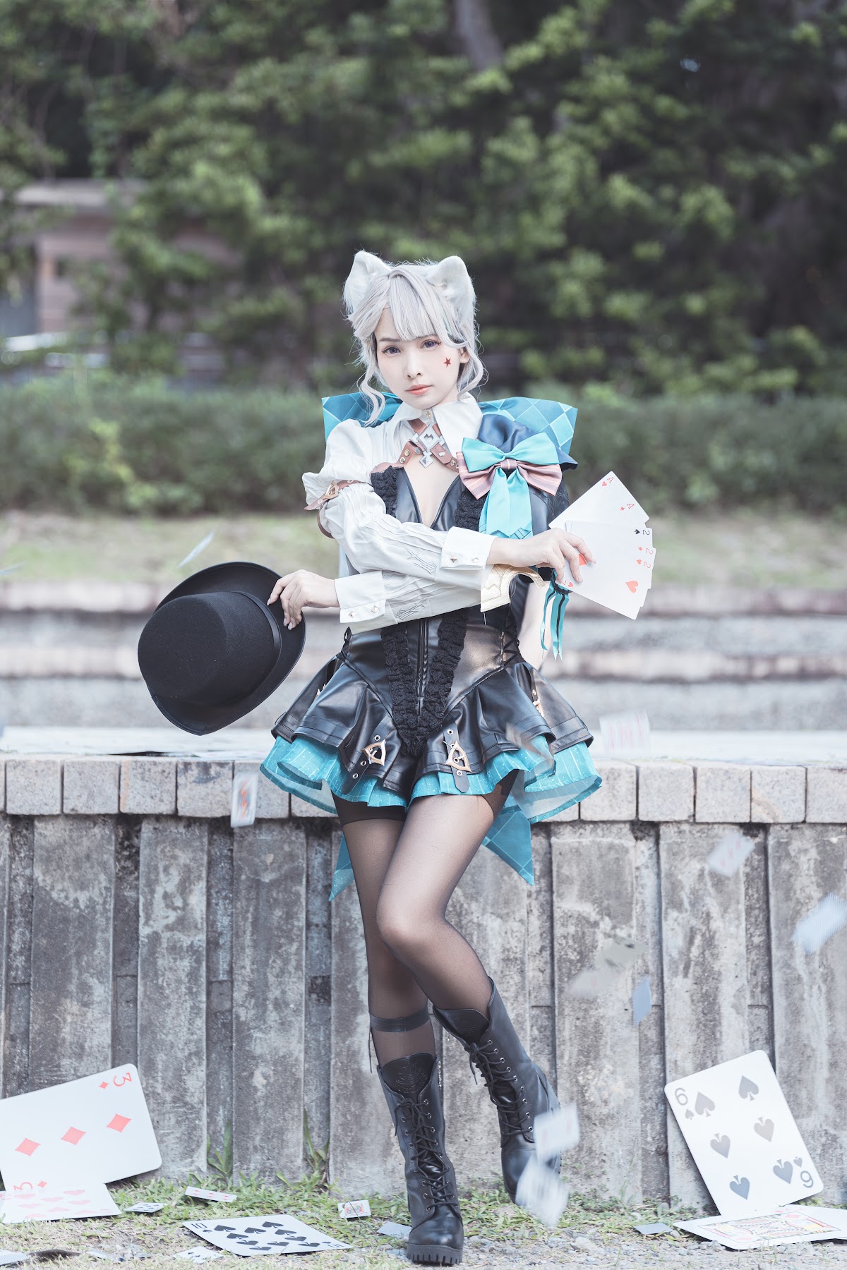 Coser@慕慕Momo – 原神 Genshin 琳妮特的色情魔術 室外 - P15