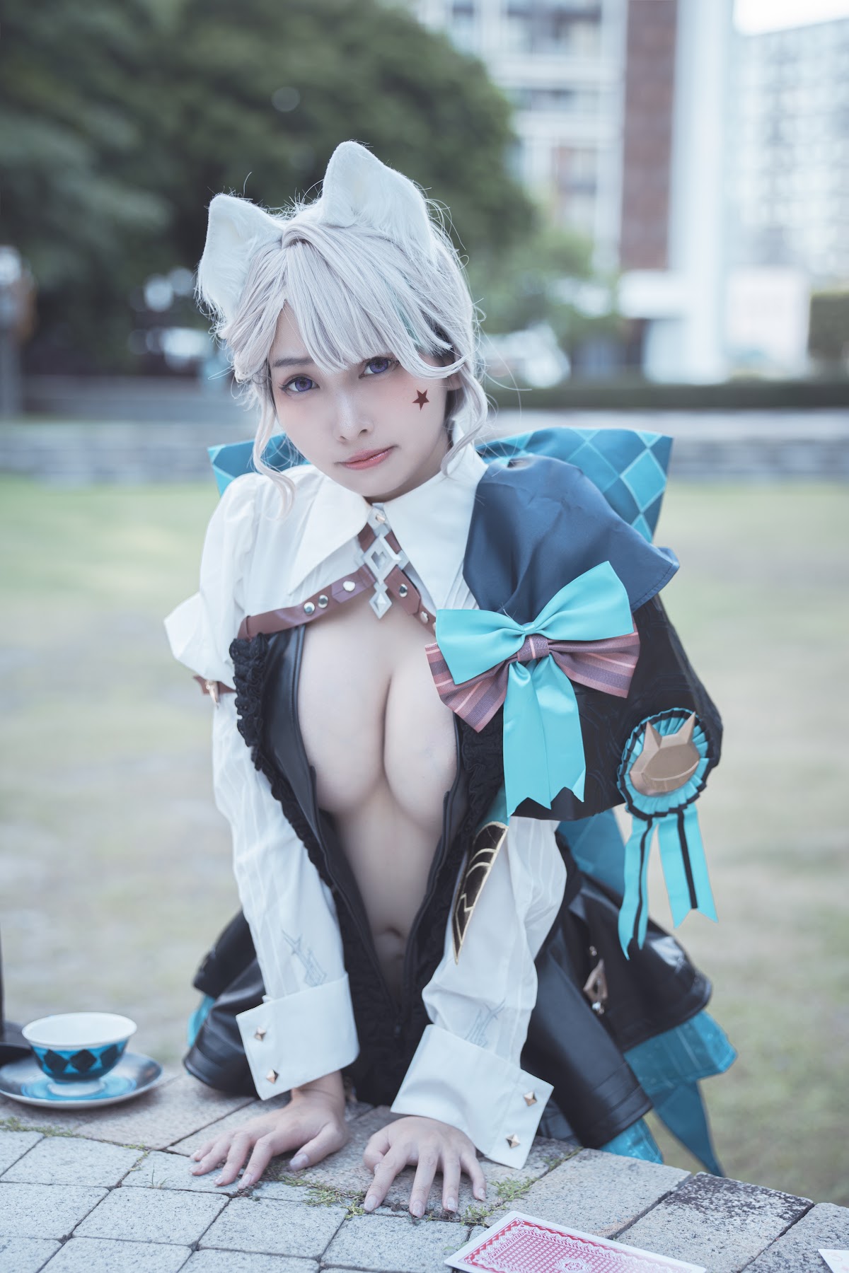 Coser@慕慕Momo – 原神 Genshin 琳妮特的色情魔術 室外 - P18