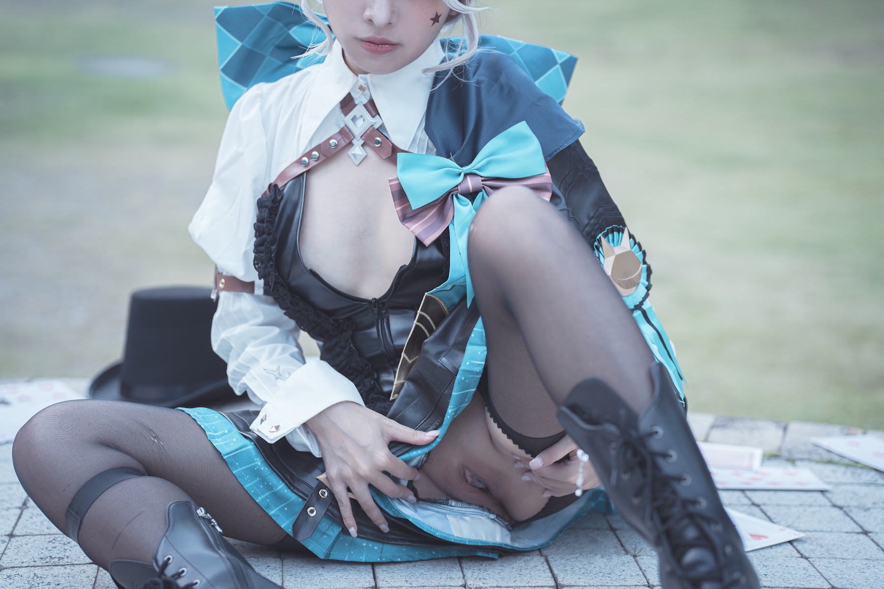 Coser@慕慕Momo – 原神 Genshin 琳妮特的色情魔術 室外 - P20