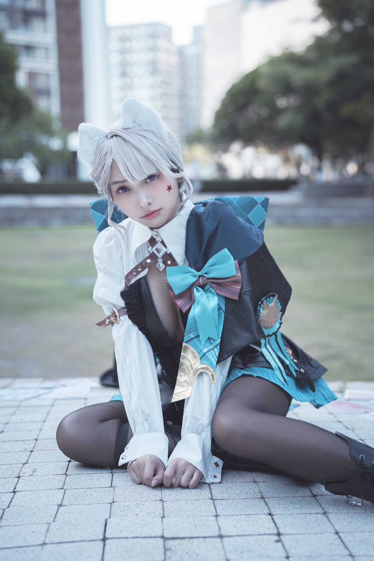 Coser@慕慕Momo – 原神 Genshin 琳妮特的色情魔術 室外 - P22