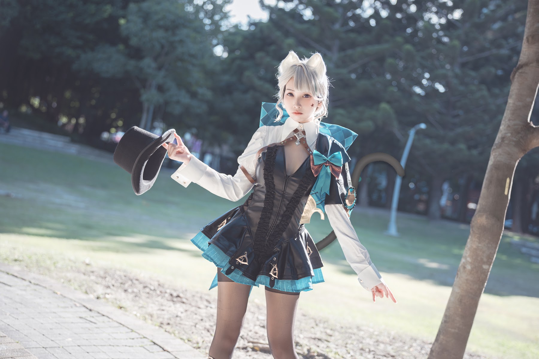 Coser@慕慕Momo – 原神 Genshin 琳妮特的色情魔術 室外 - P23
