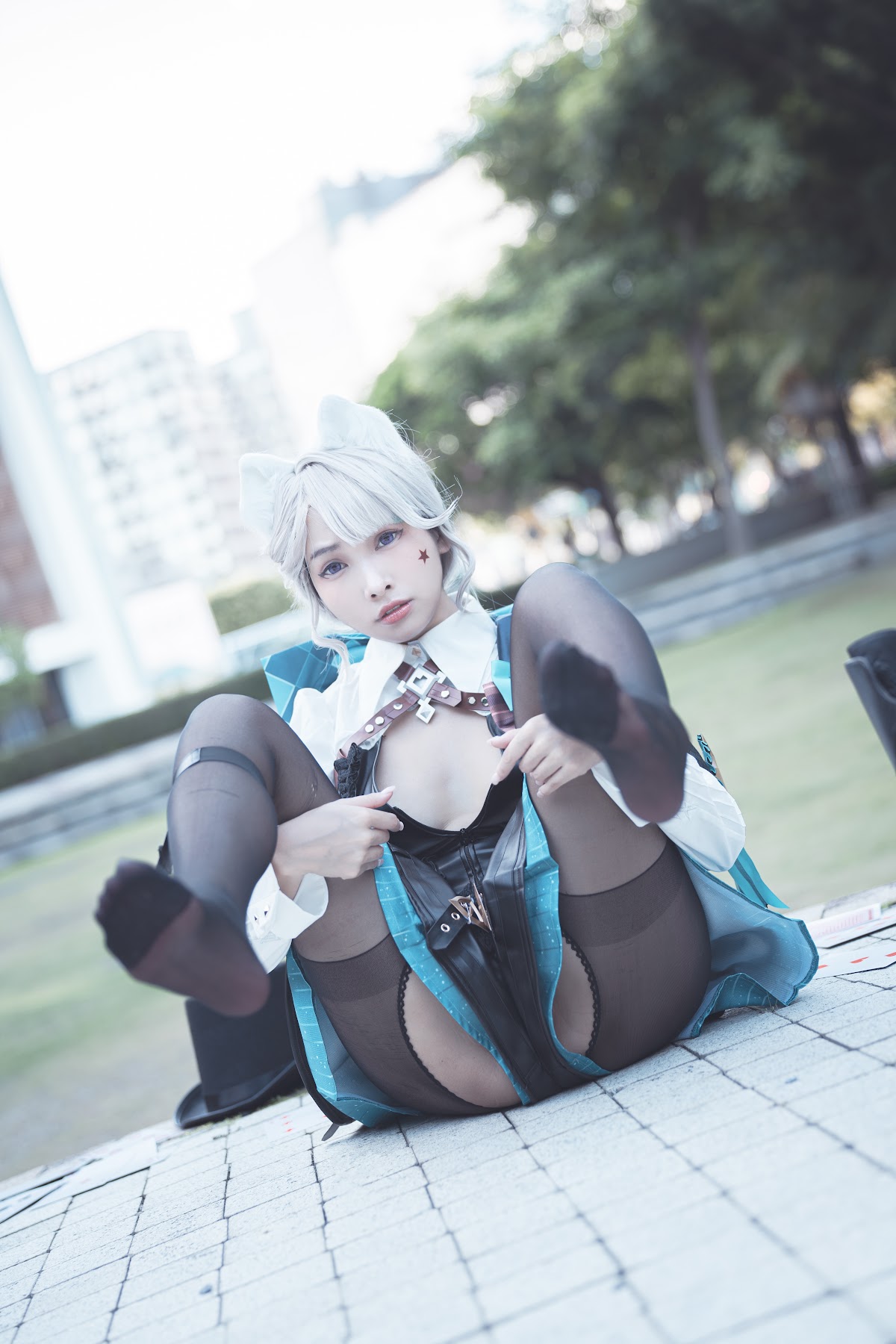 Coser@慕慕Momo – 原神 Genshin 琳妮特的色情魔術 室外 - P24