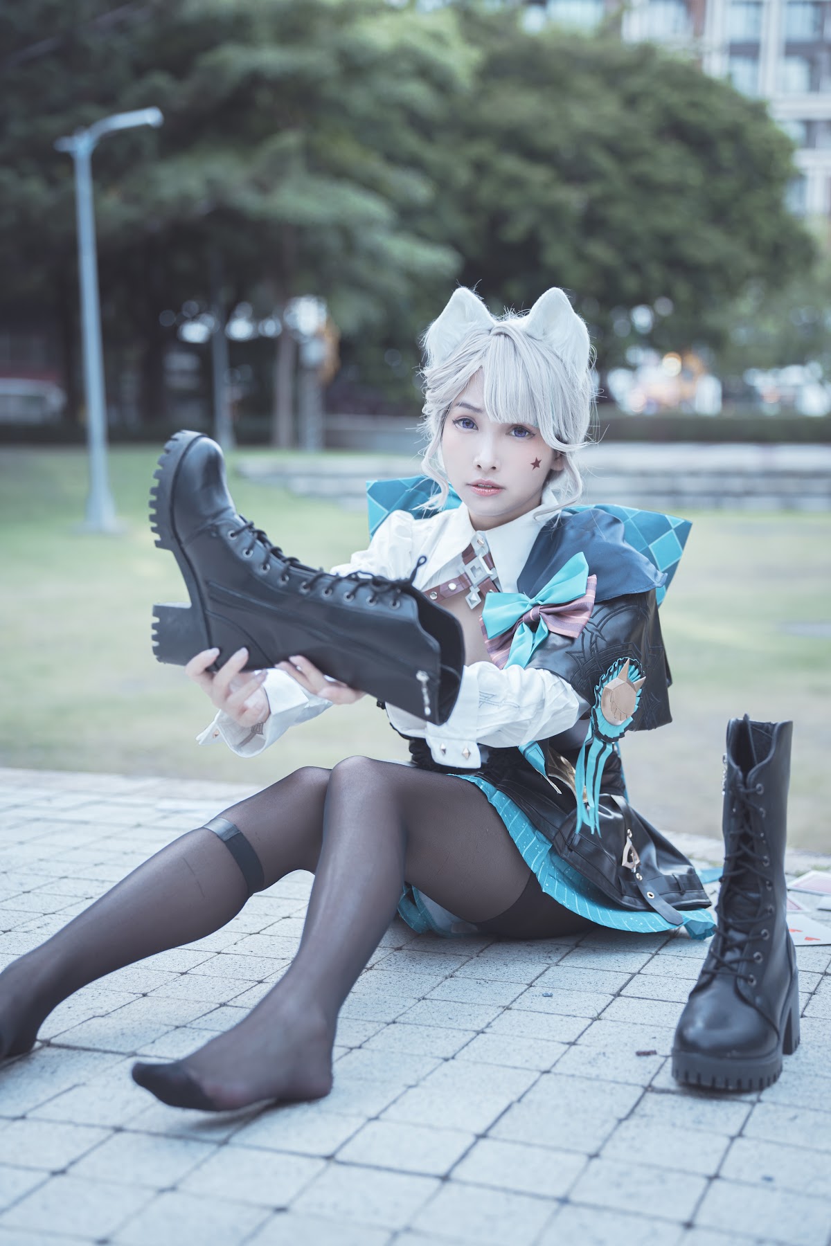 Coser@慕慕Momo – 原神 Genshin 琳妮特的色情魔術 室外 - P25