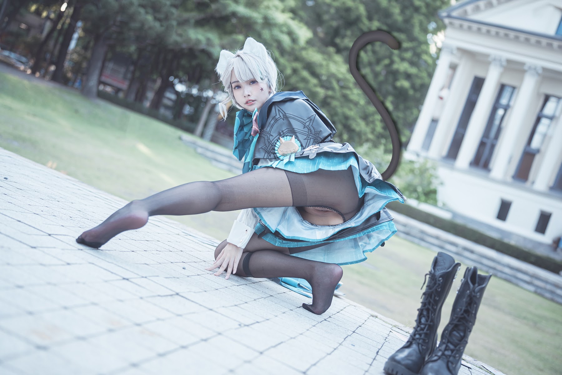 Coser@慕慕Momo – 原神 Genshin 琳妮特的色情魔術 室外 - P26