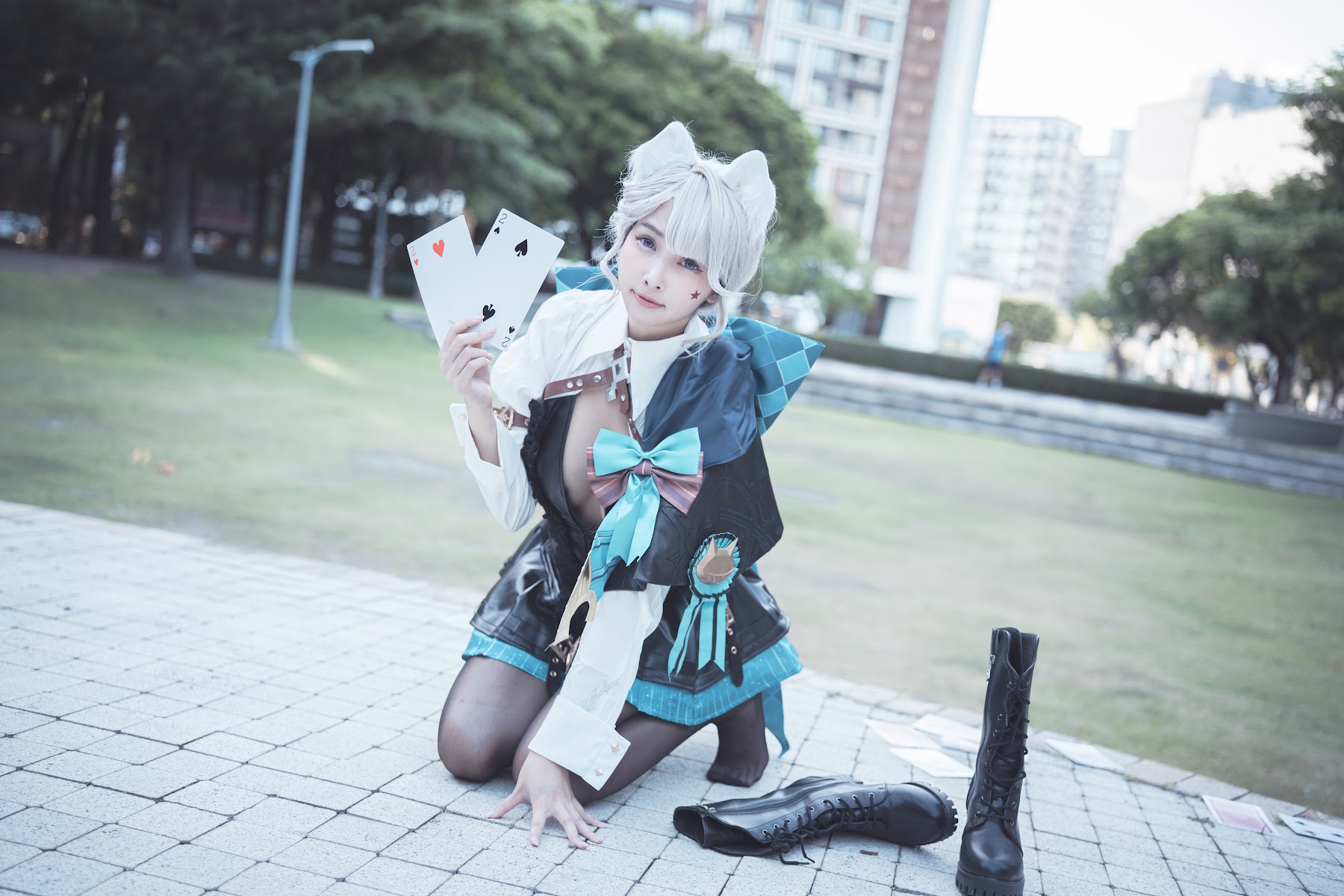 Coser@慕慕Momo – 原神 Genshin 琳妮特的色情魔術 室外 - P27
