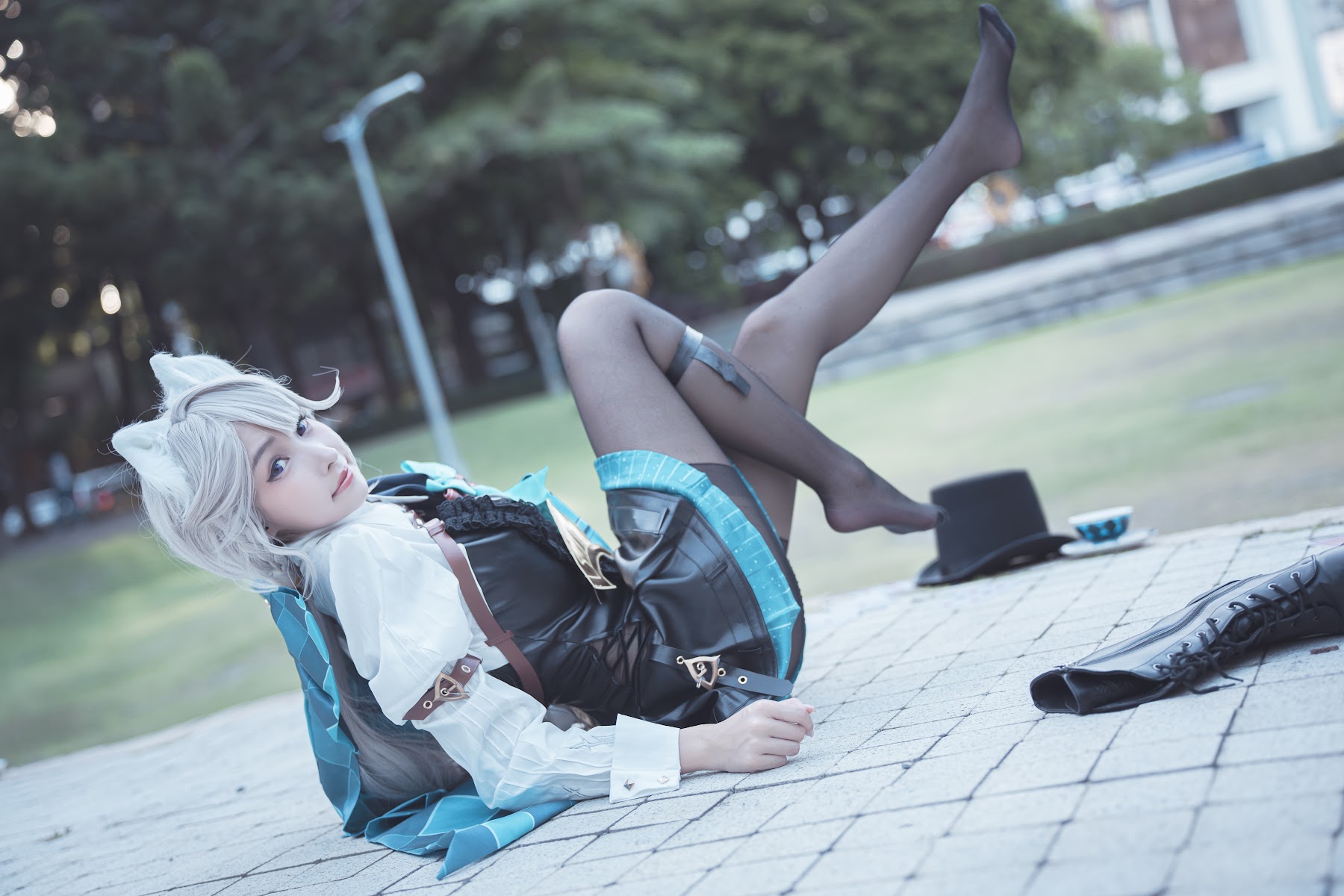 Coser@慕慕Momo – 原神 Genshin 琳妮特的色情魔術 室外 - P28