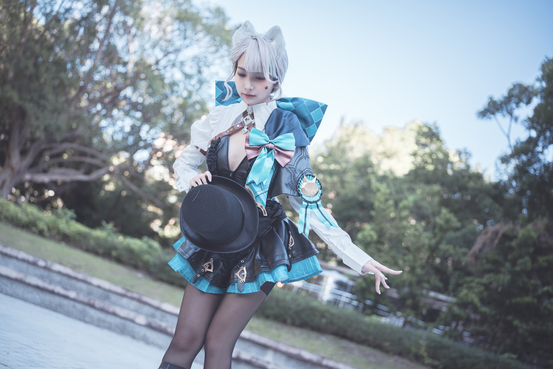 Coser@慕慕Momo – 原神 Genshin 琳妮特的色情魔術 室外 - P33