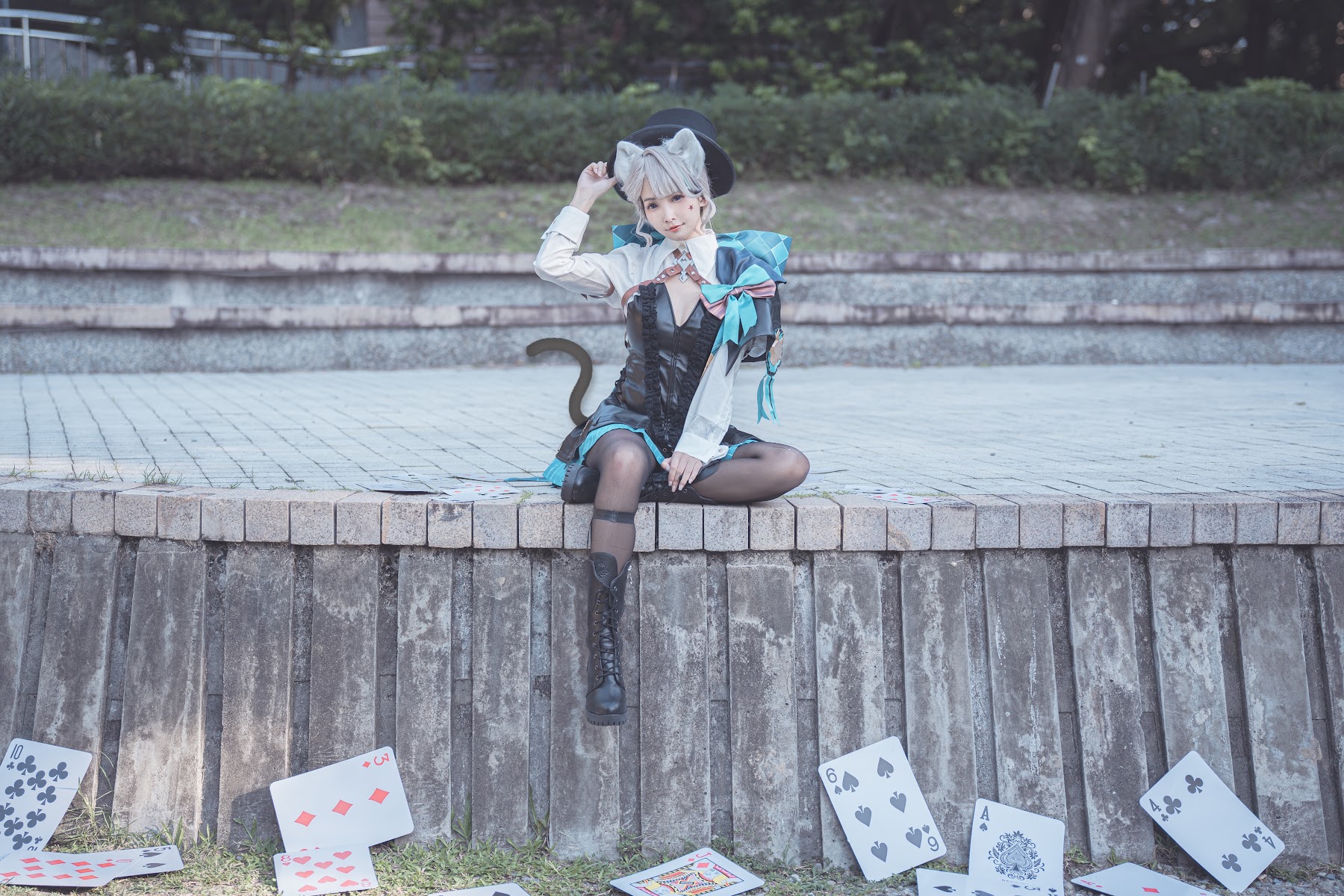 Coser@慕慕Momo – 原神 Genshin 琳妮特的色情魔術 室外 - P6