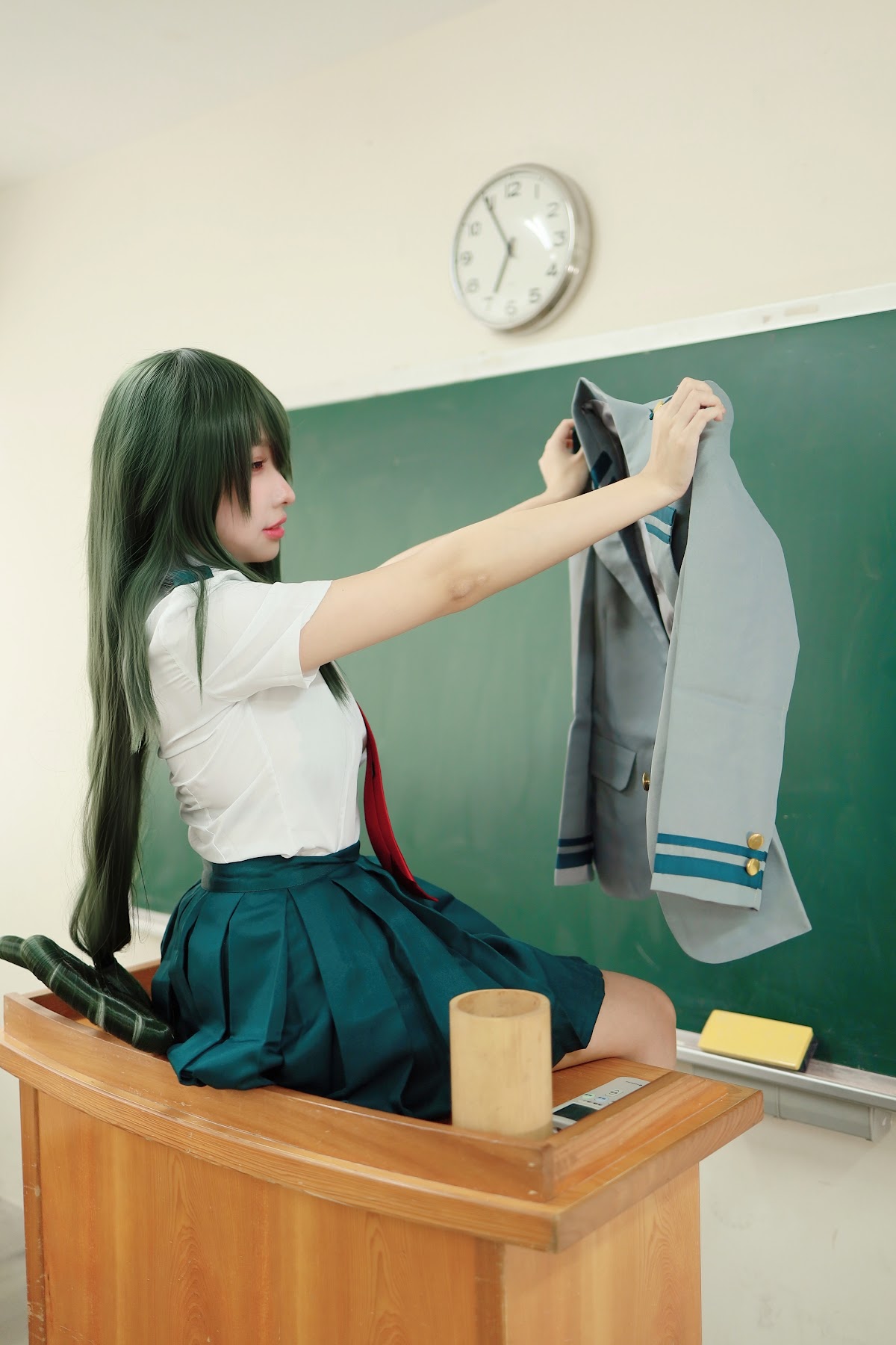 Coser@慕慕Momo – 蛙吹梅雨 學生服 Asui Tsuyu - P18