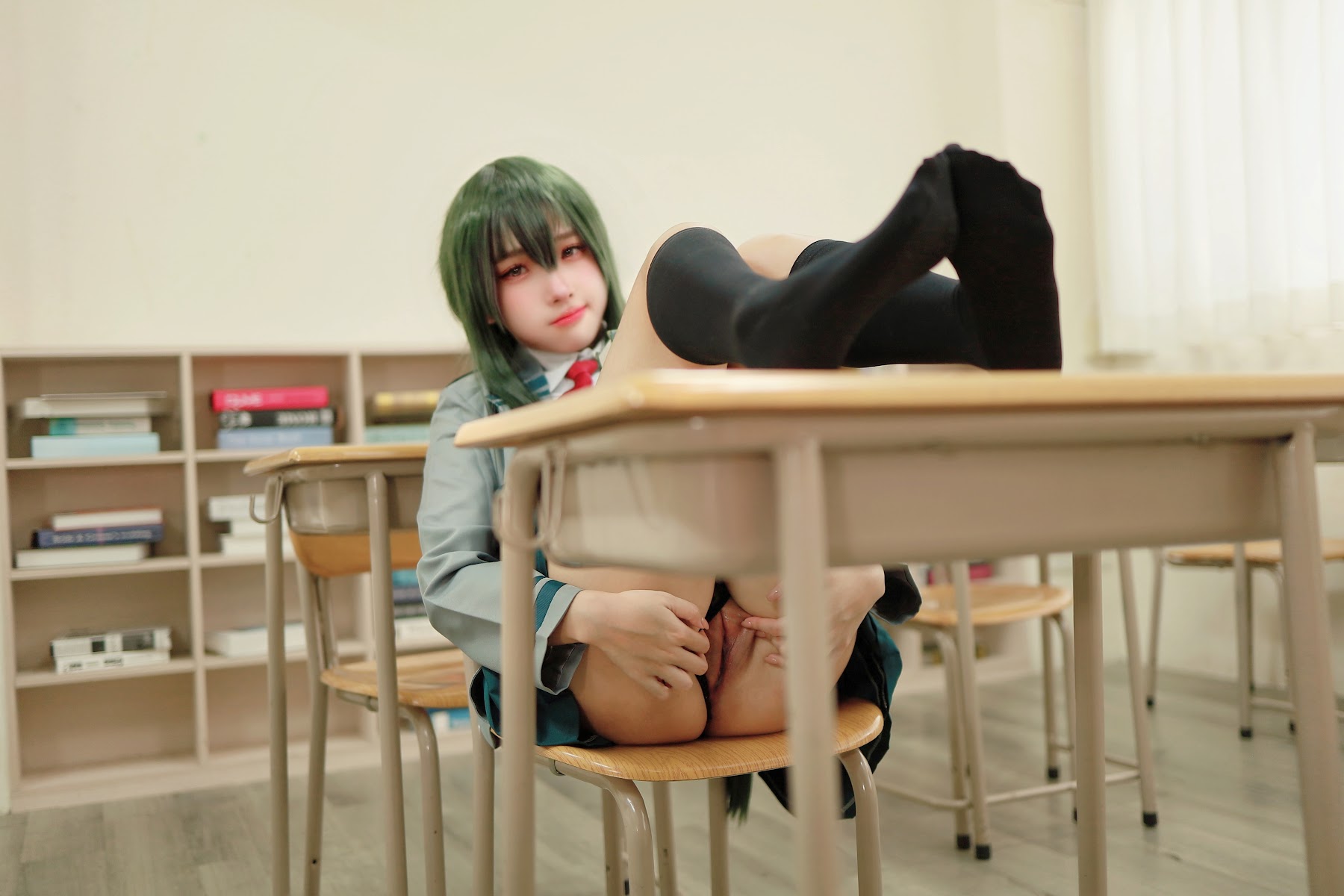 Coser@慕慕Momo – 蛙吹梅雨 學生服 Asui Tsuyu - P26