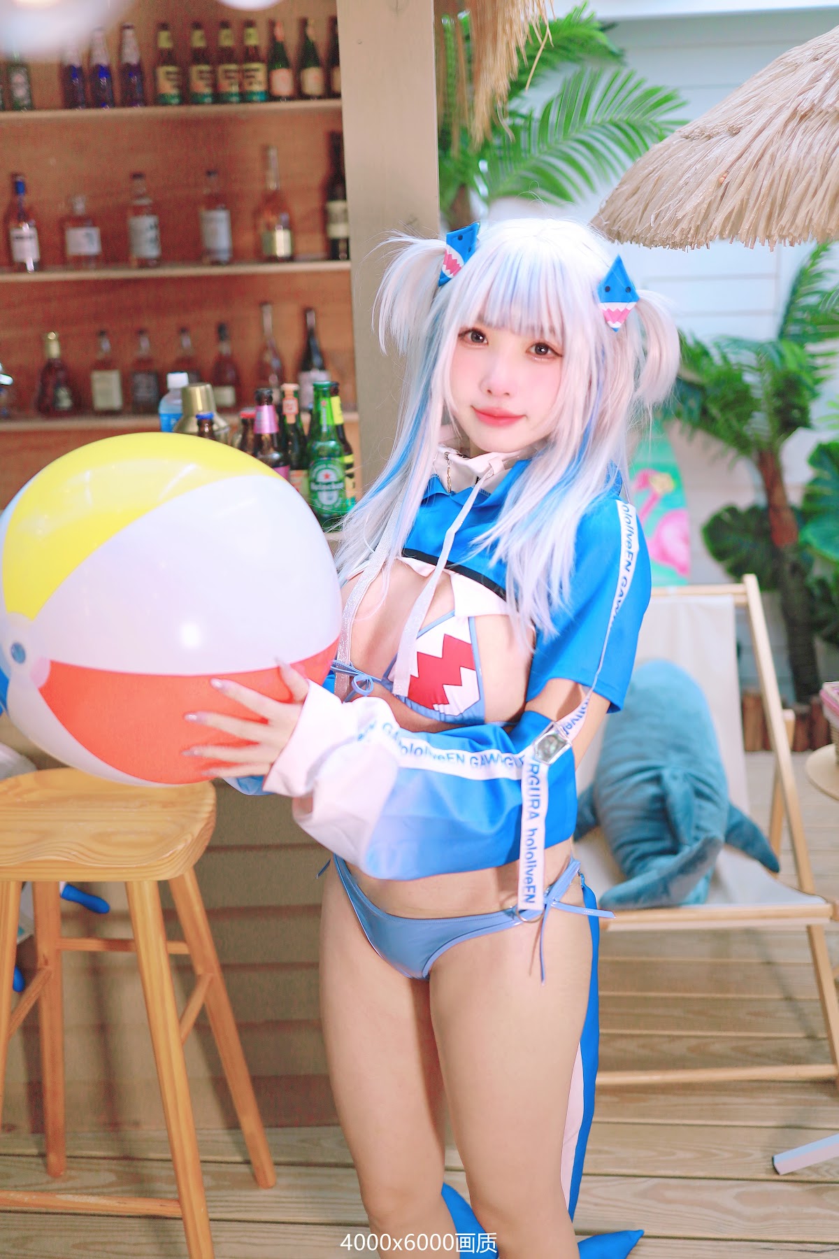 Coser@慕慕Momo – 鲨鱼制服 Gura - P9