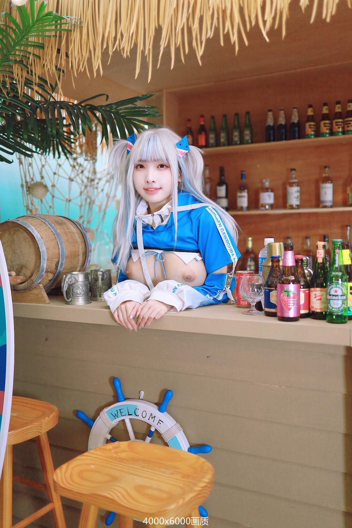 Coser@慕慕Momo – 鲨鱼制服 Gura - P25