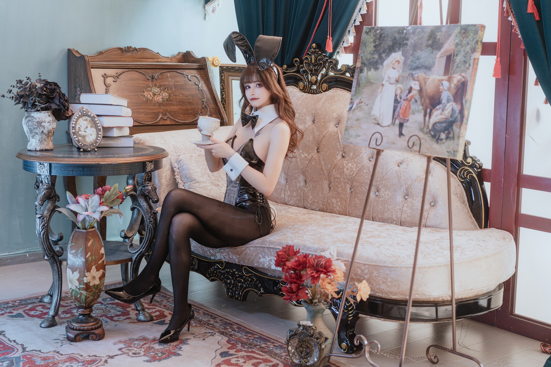 Coser@鹿八岁 – 豹纹透明兔女郎2.0 - P14