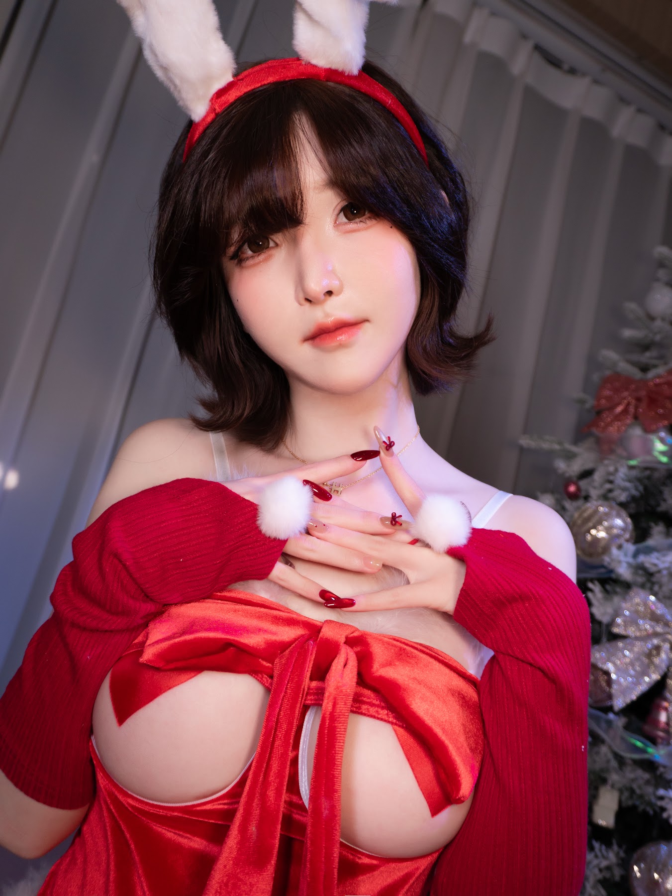 Coser@一小央泽 (yixiaoyangze) – 2025圣诞系列 拆礼物 - P63