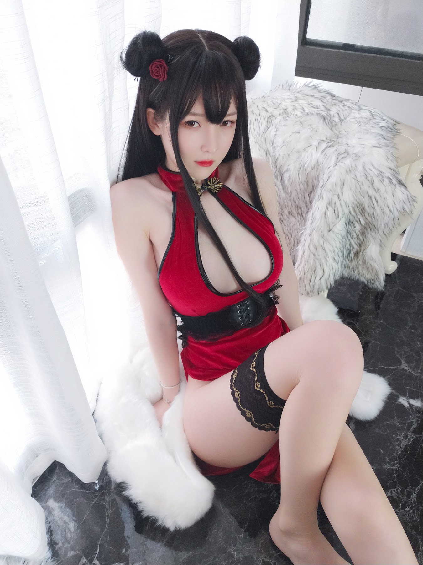 Coser@一小央泽 (yixiaoyangze) – 新月红玫 - P36