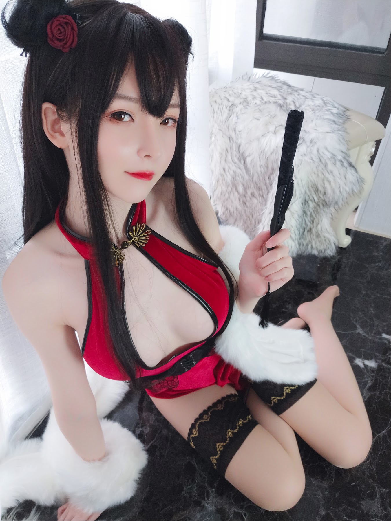 Coser@一小央泽 (yixiaoyangze) – 新月红玫 - P38