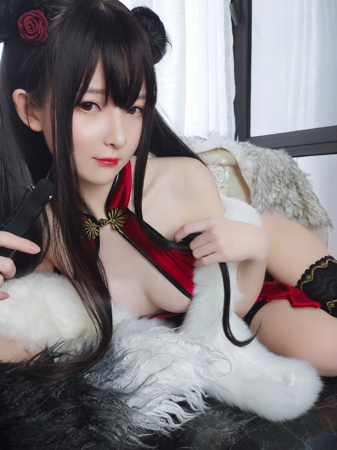 Coser@一小央泽 (yixiaoyangze) – 新月红玫 - P48