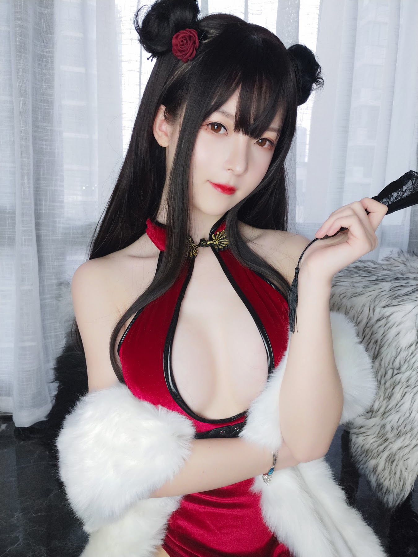 Coser@一小央泽 (yixiaoyangze) – 新月红玫 - P57