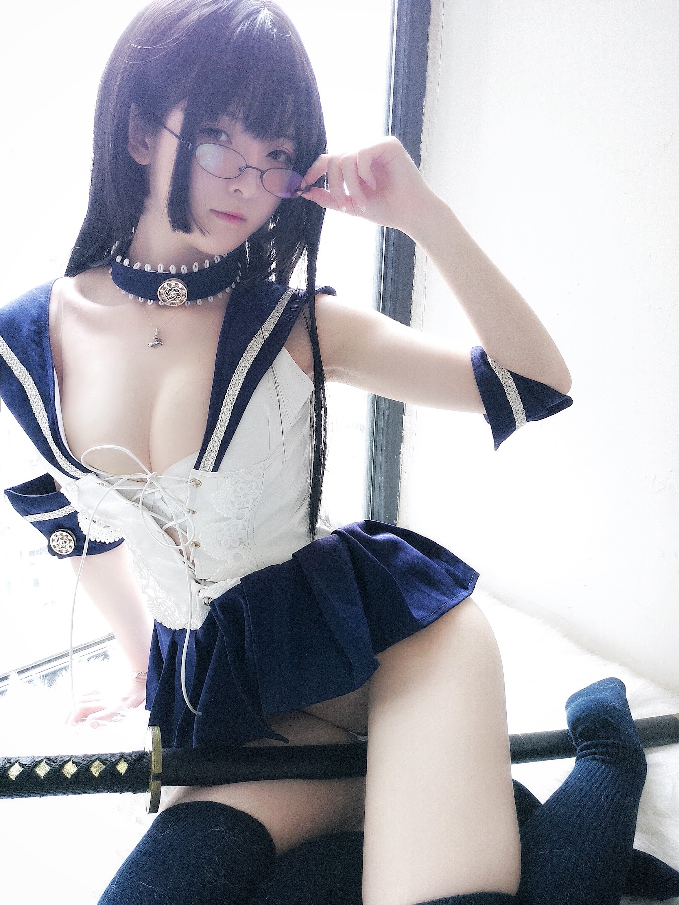 Coser@一小央泽 (yixiaoyangze) – 武士刀与水手服 - P16