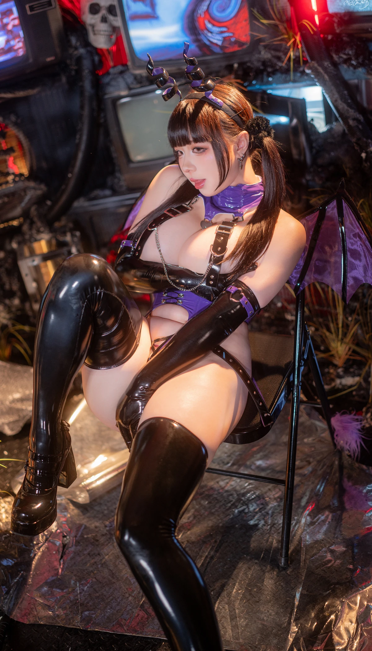 Cosplay 皮皮奶可可爱了啦 – 紫博魅 赛博魅魔 - P51
