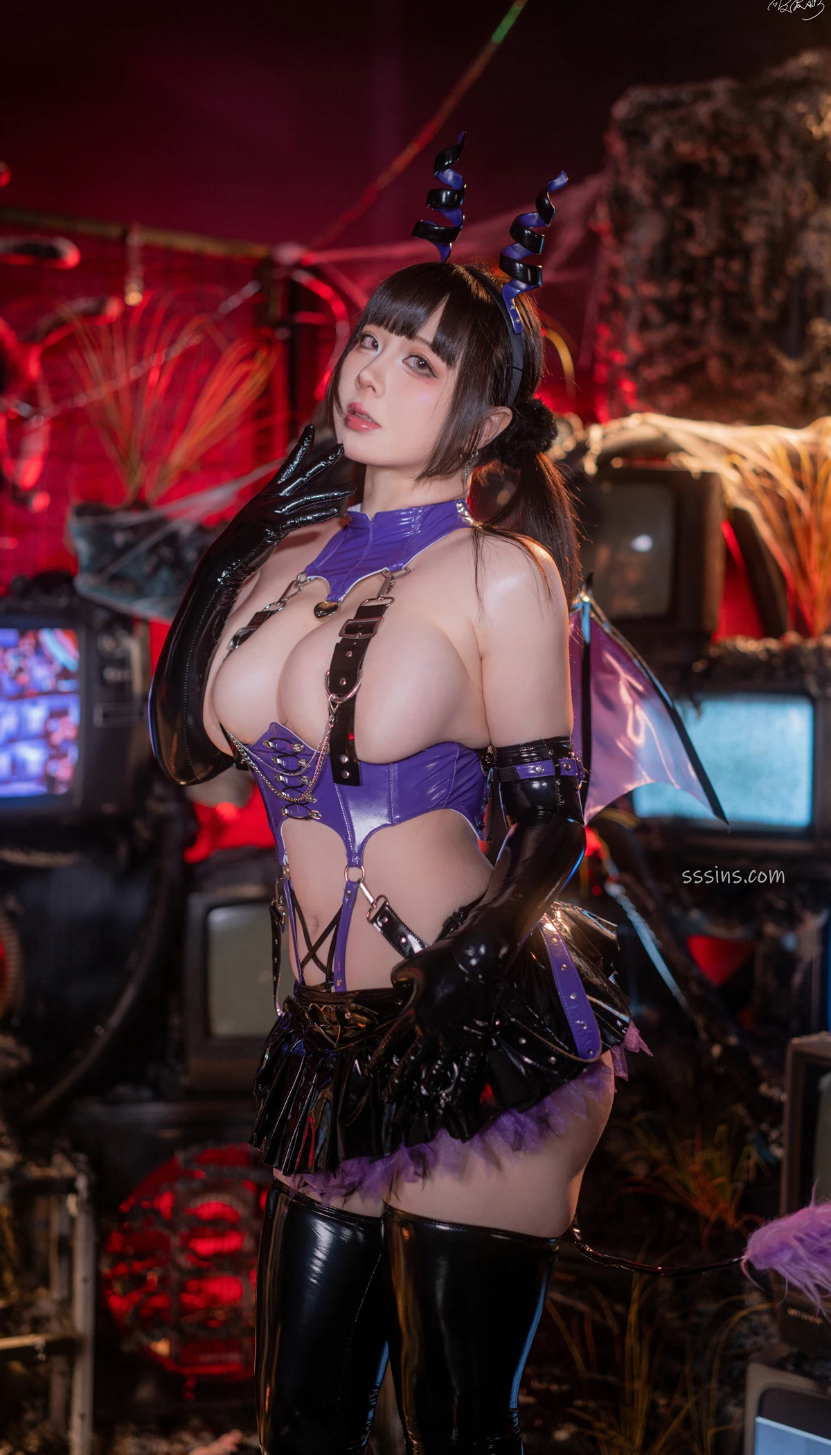 Cosplay 皮皮奶可可爱了啦 – 紫博魅 赛博魅魔 - P5