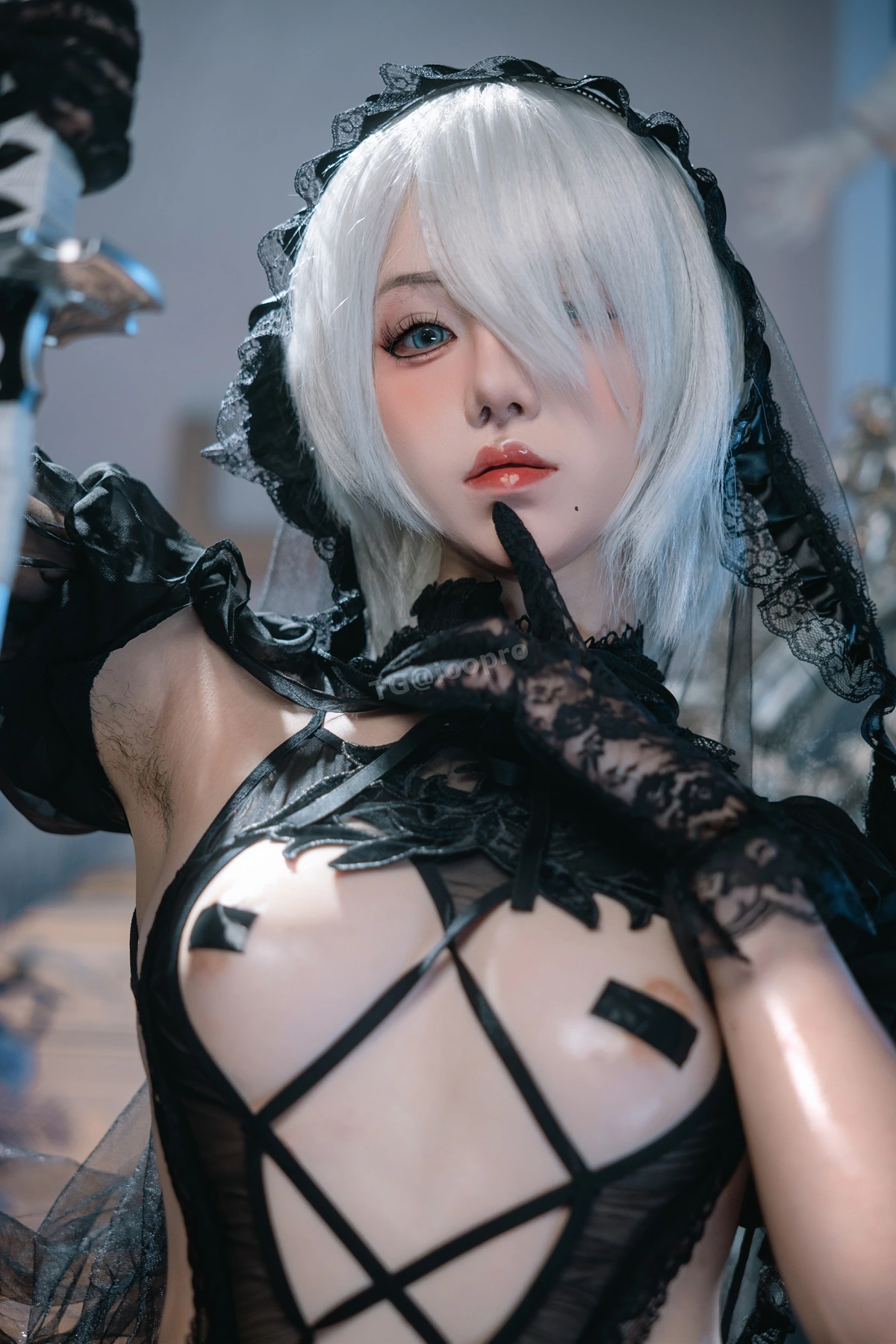 Cosplay 阿薰kaOri – 2B黑花嫁 - P13