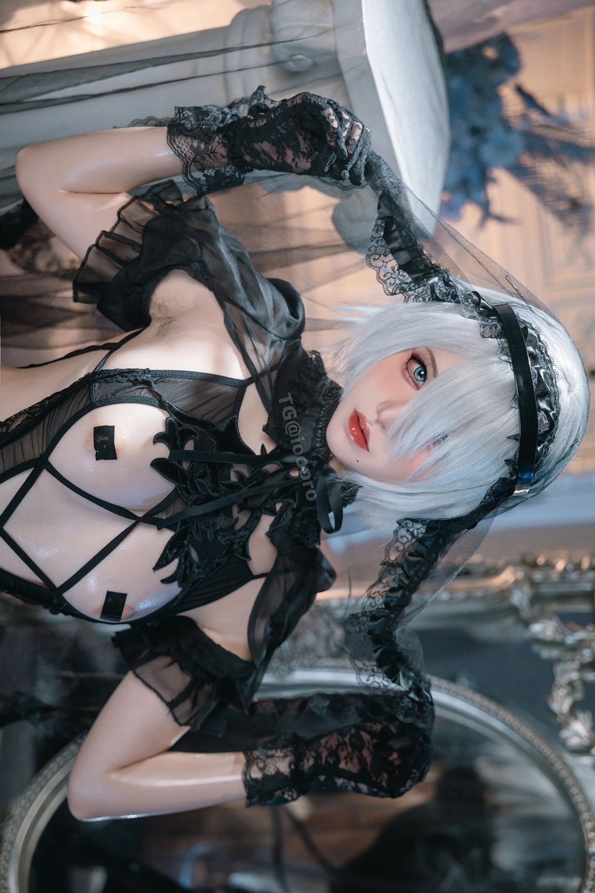 Cosplay 阿薰kaOri – 2B黑花嫁 - P48