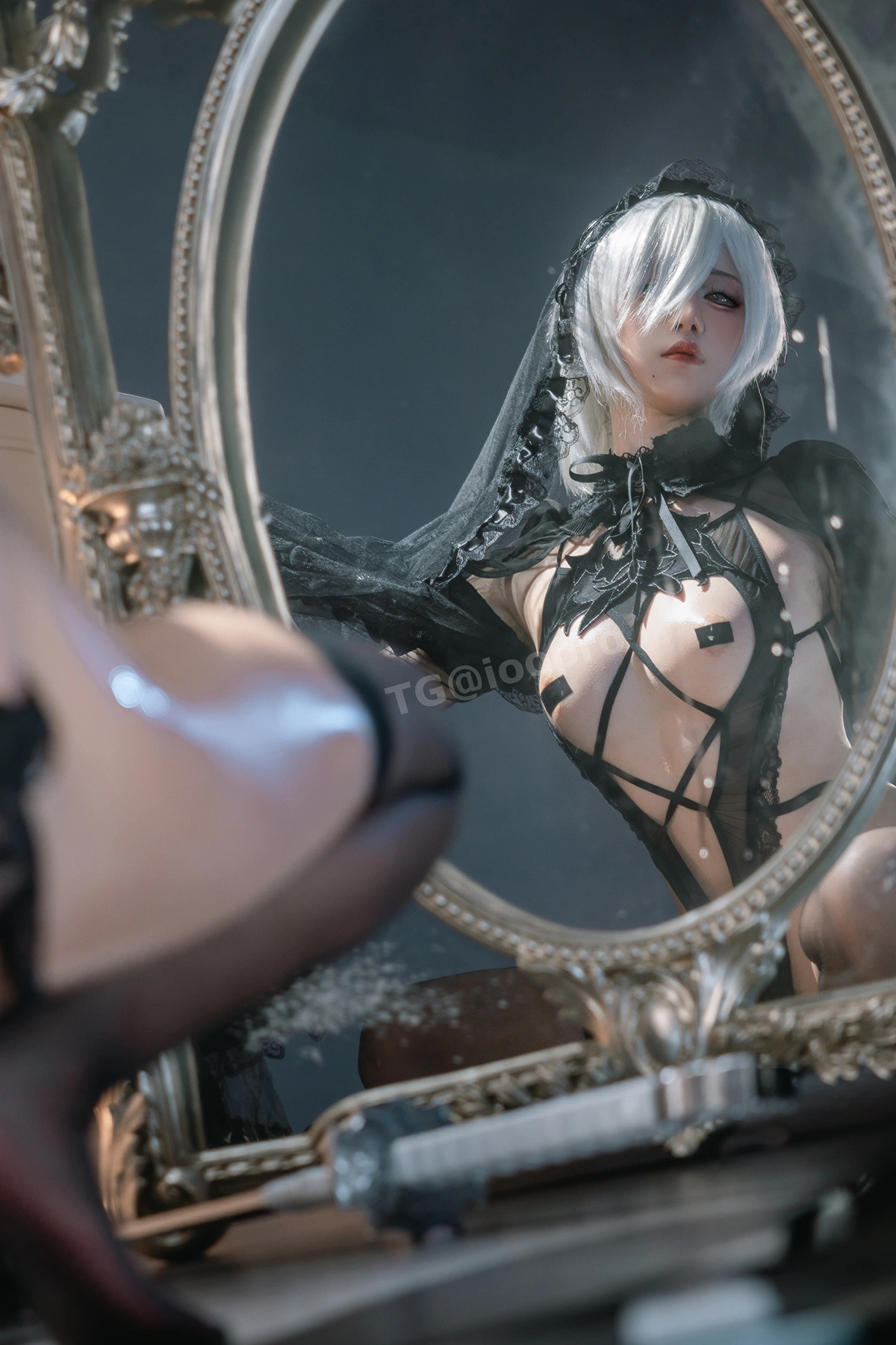 Cosplay 阿薰kaOri – 2B黑花嫁 - P54