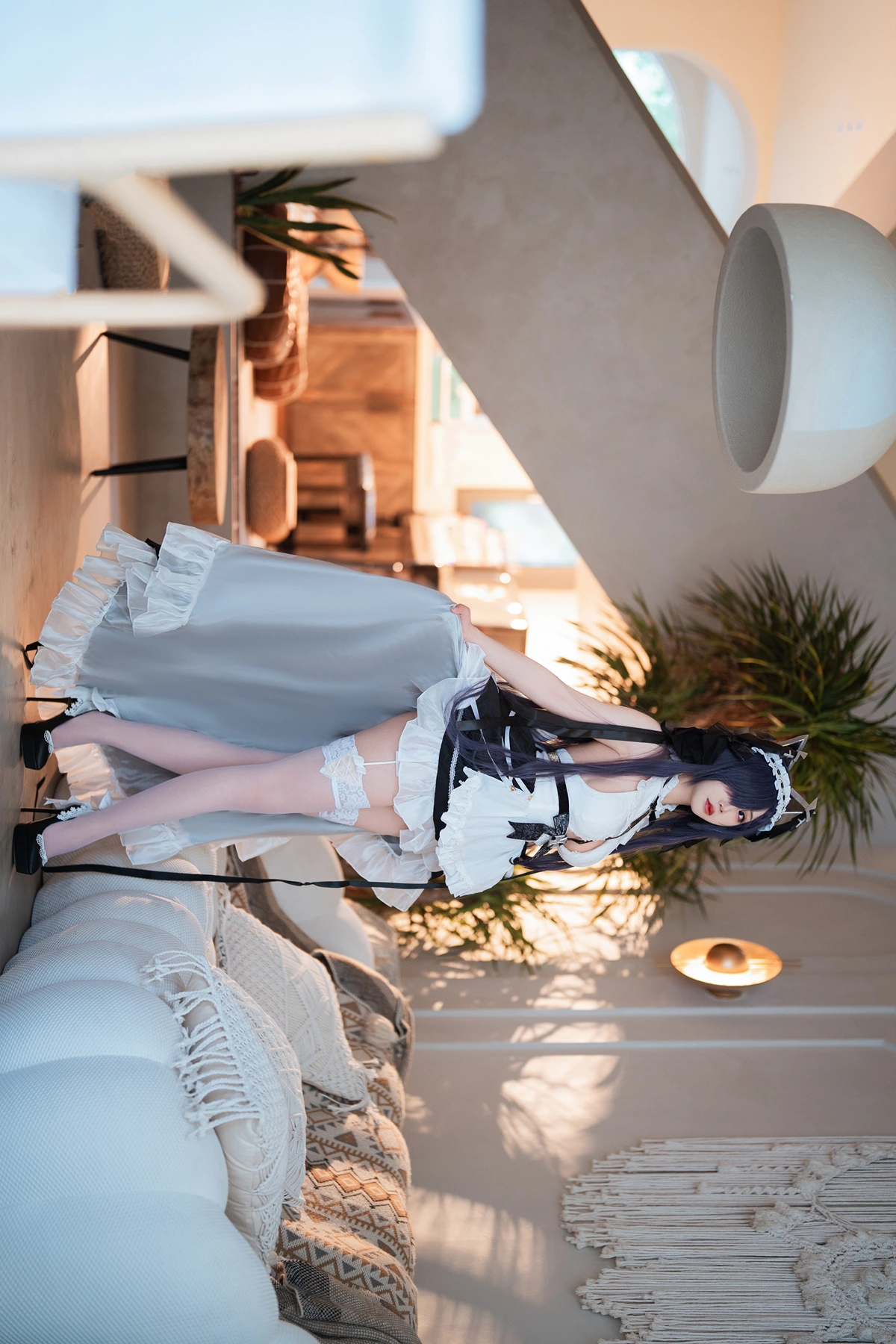 Cosplay 面饼仙儿 – 碧蓝航线 奥古斯特 女仆 – 公主连结Re：Dive 宵滨深月 - P11