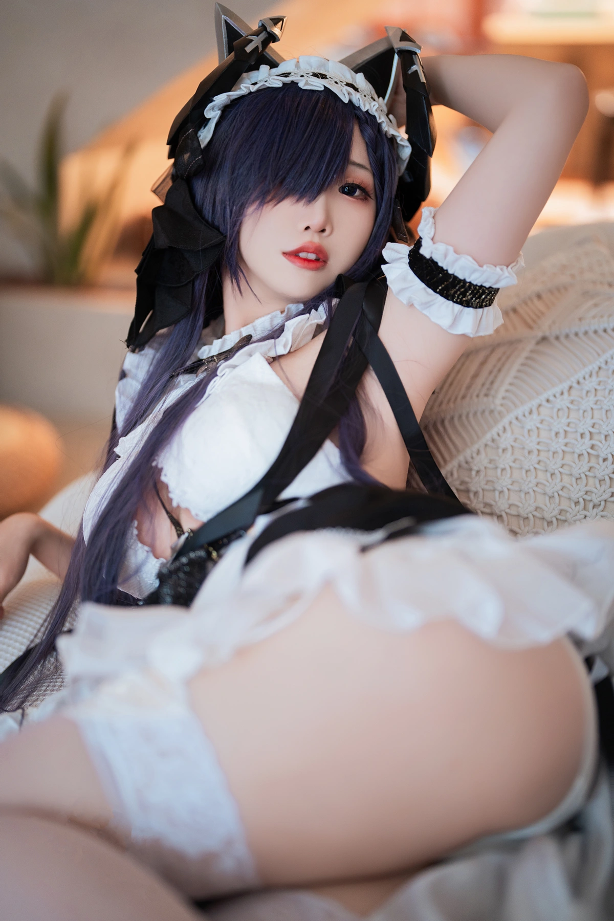 Cosplay 面饼仙儿 – 碧蓝航线 奥古斯特 女仆 – 公主连结Re：Dive 宵滨深月 - P19