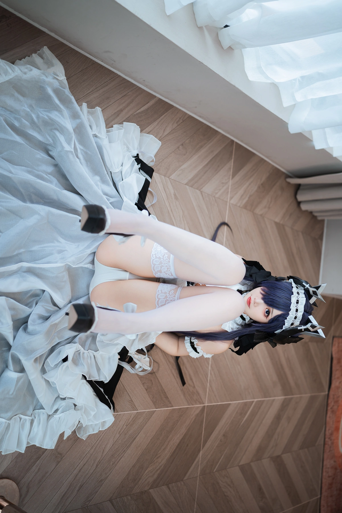 Cosplay 面饼仙儿 – 碧蓝航线 奥古斯特 女仆 – 公主连结Re：Dive 宵滨深月 - P27