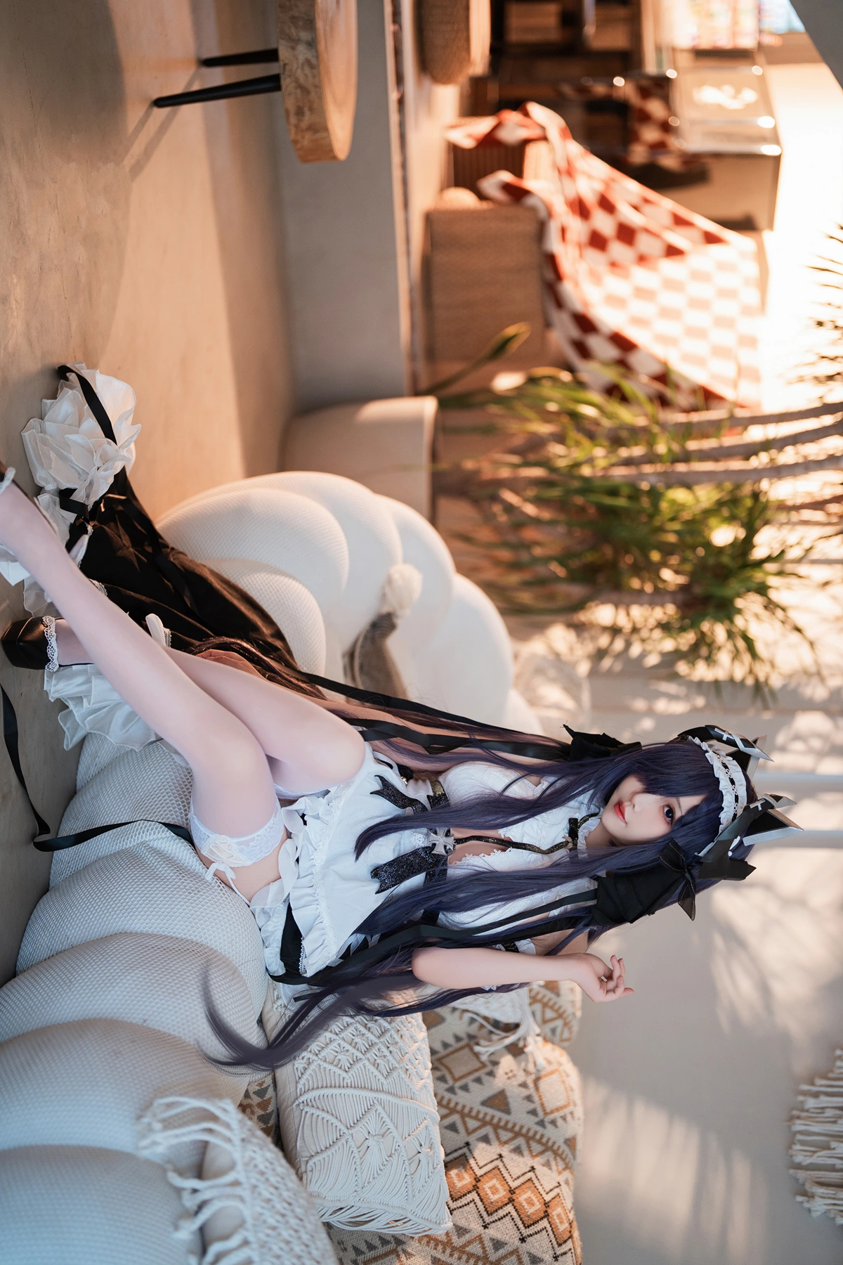 Cosplay 面饼仙儿 – 碧蓝航线 奥古斯特 女仆 – 公主连结Re：Dive 宵滨深月 - P38