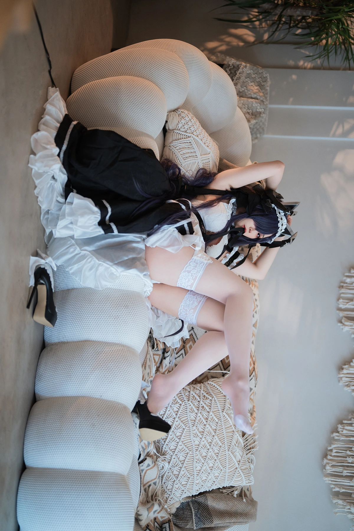 Cosplay 面饼仙儿 – 碧蓝航线 奥古斯特 女仆 – 公主连结Re：Dive 宵滨深月 - P3