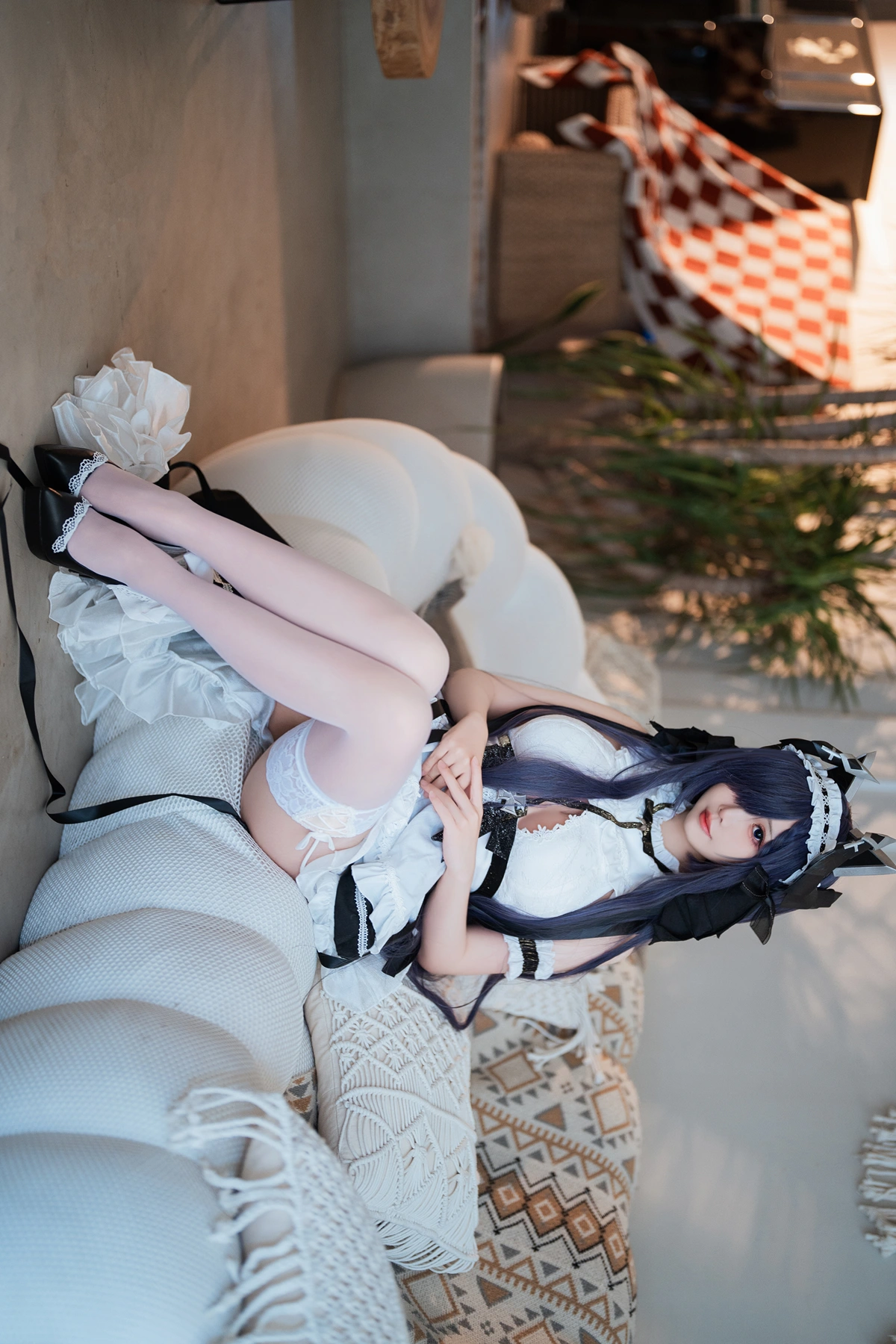 Cosplay 面饼仙儿 – 碧蓝航线 奥古斯特 女仆 – 公主连结Re：Dive 宵滨深月 - P39