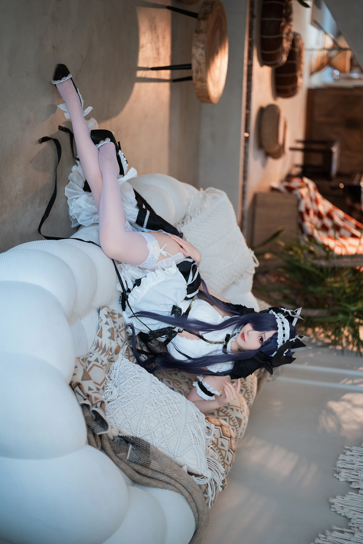 Cosplay 面饼仙儿 – 碧蓝航线 奥古斯特 女仆 – 公主连结Re：Dive 宵滨深月 - P42