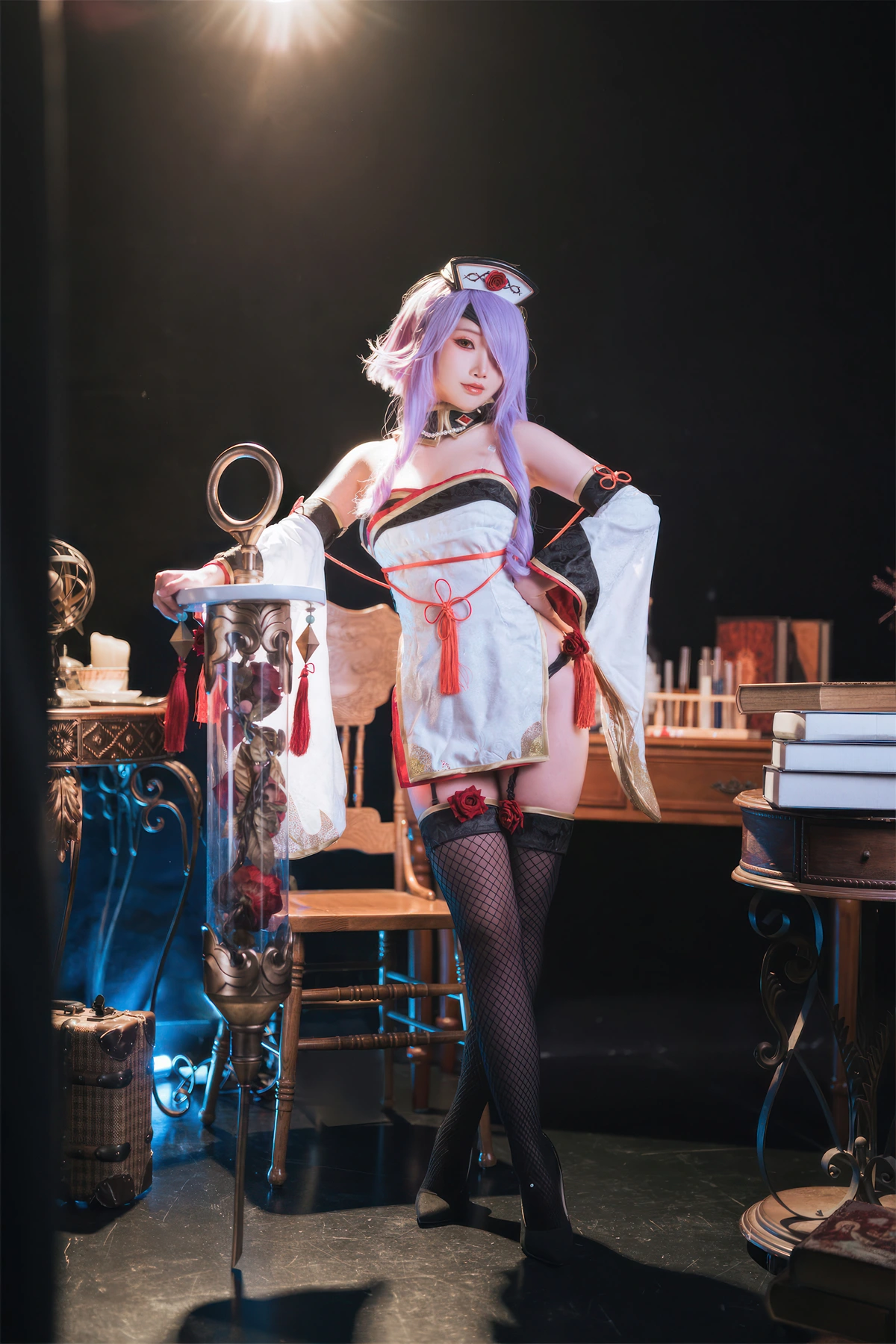 Cosplay 面饼仙儿 – 碧蓝航线 奥古斯特 女仆 – 公主连结Re：Dive 宵滨深月 - P43