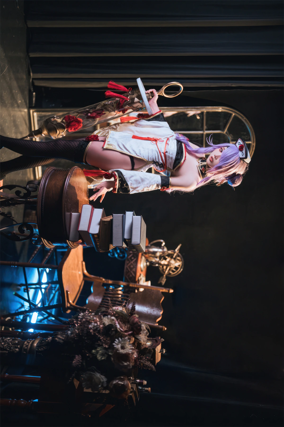 Cosplay 面饼仙儿 – 碧蓝航线 奥古斯特 女仆 – 公主连结Re：Dive 宵滨深月 - P48