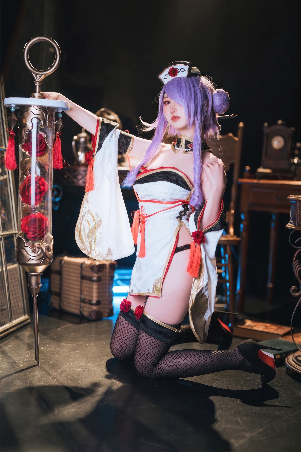 Cosplay 面饼仙儿 – 碧蓝航线 奥古斯特 女仆 – 公主连结Re：Dive 宵滨深月 - P51