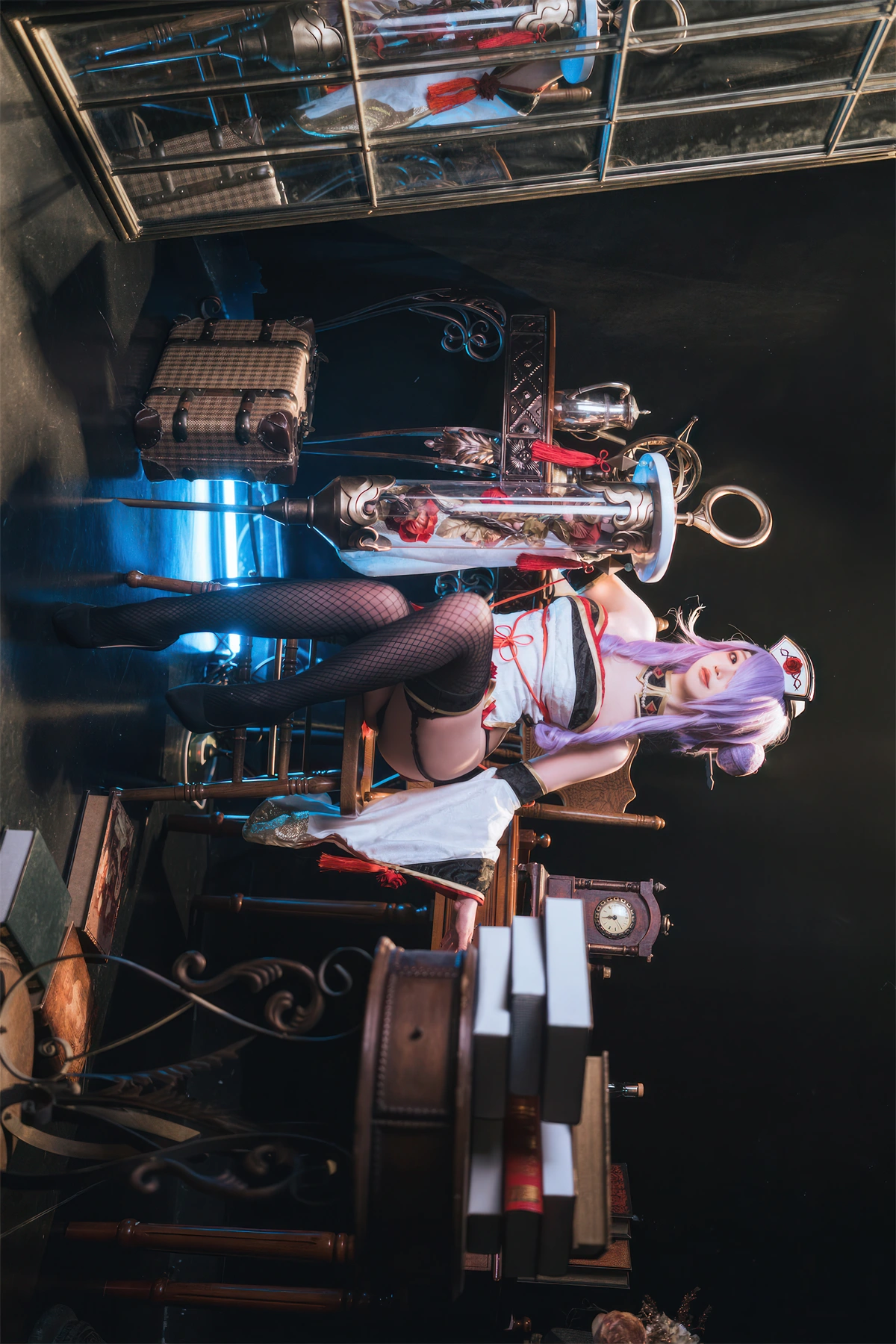 Cosplay 面饼仙儿 – 碧蓝航线 奥古斯特 女仆 – 公主连结Re：Dive 宵滨深月 - P52