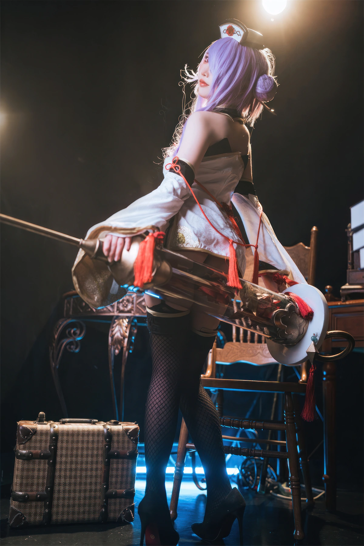 Cosplay 面饼仙儿 – 碧蓝航线 奥古斯特 女仆 – 公主连结Re：Dive 宵滨深月 - P57