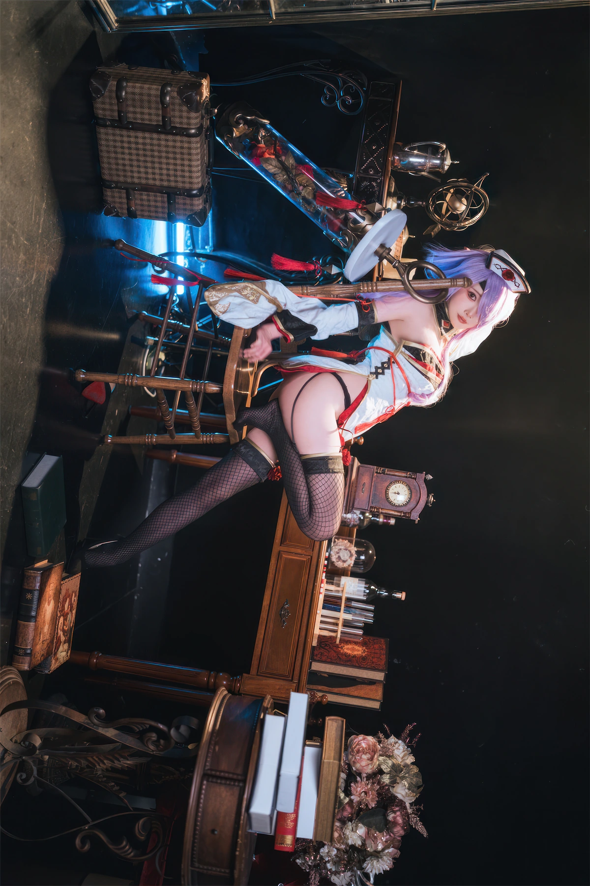 Cosplay 面饼仙儿 – 碧蓝航线 奥古斯特 女仆 – 公主连结Re：Dive 宵滨深月 - P61